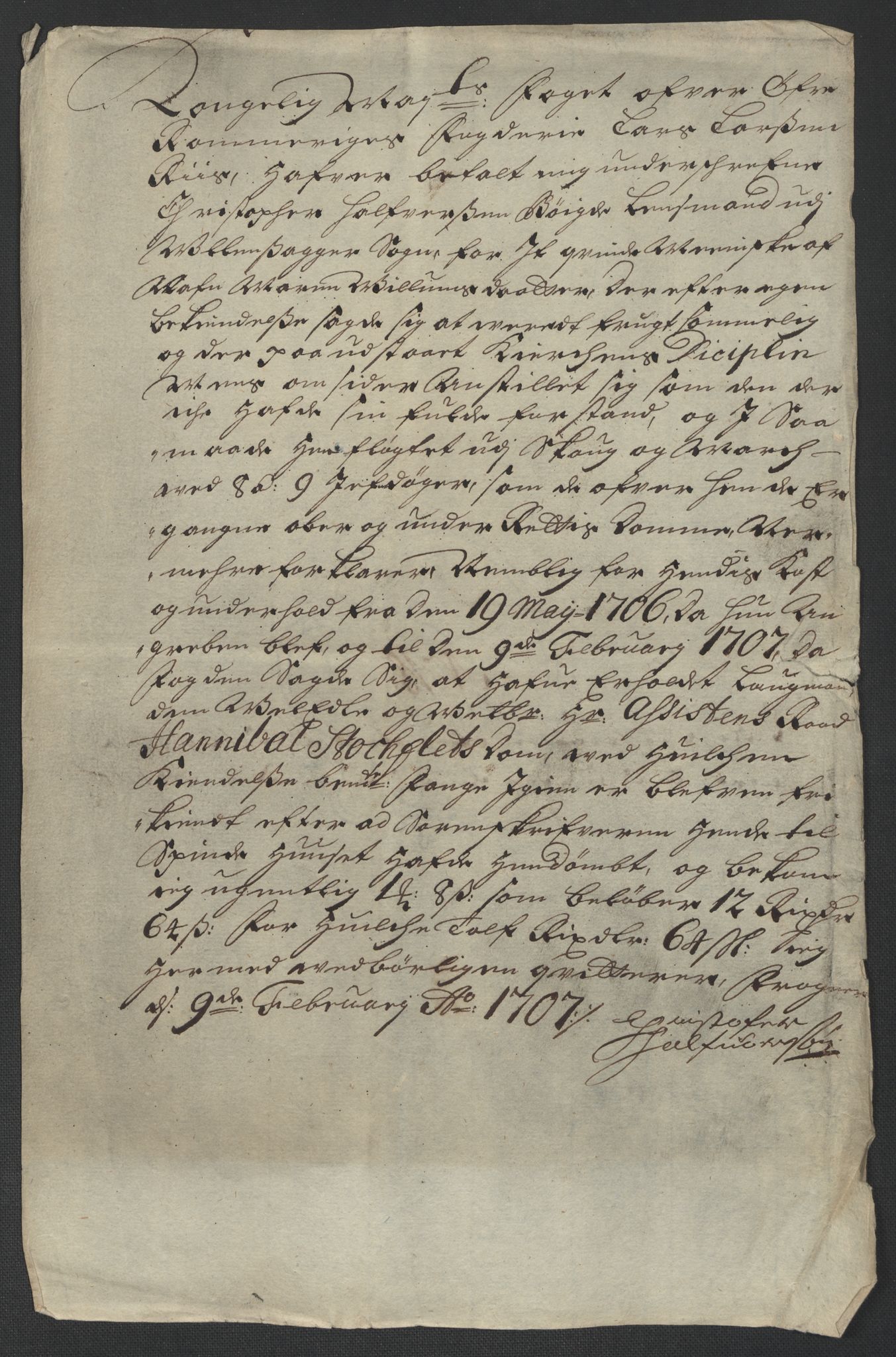 Rentekammeret inntil 1814, Reviderte regnskaper, Fogderegnskap, AV/RA-EA-4092/R12/L0718: Fogderegnskap Øvre Romerike, 1706-1707, p. 228