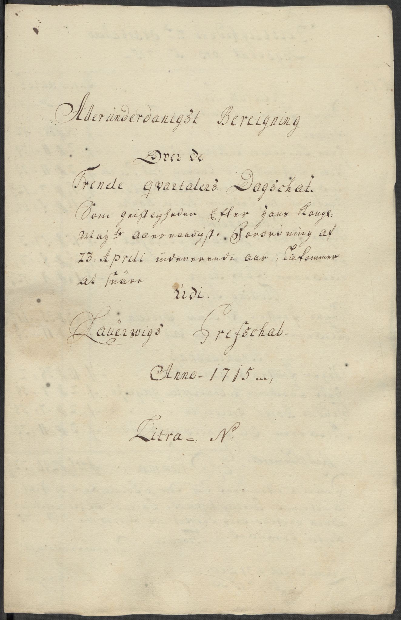 Rentekammeret inntil 1814, Reviderte regnskaper, Fogderegnskap, AV/RA-EA-4092/R33/L1986: Fogderegnskap Larvik grevskap, 1714-1715, p. 485