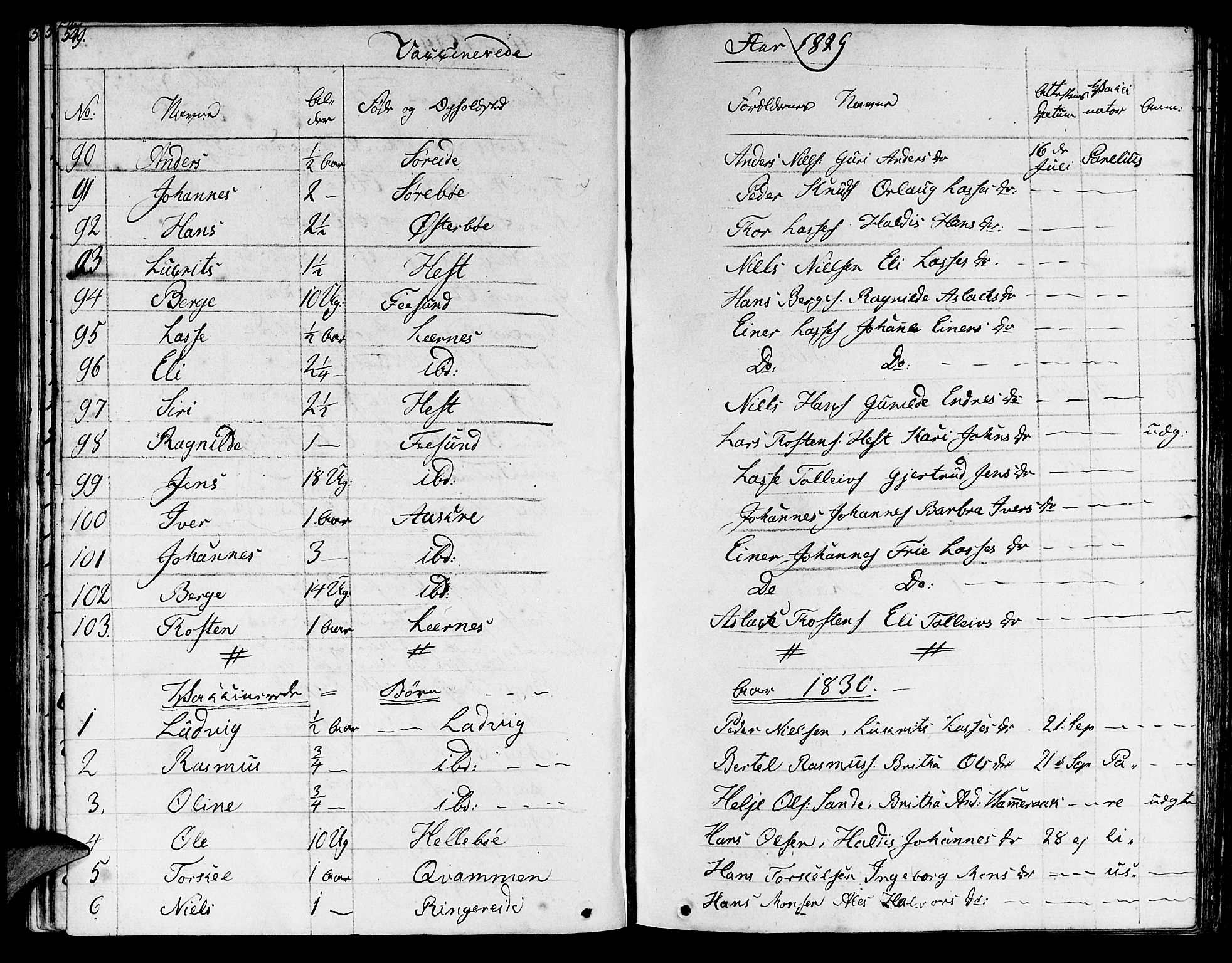 Lavik sokneprestembete, AV/SAB-A-80901: Parish register (official) no. A 2II, 1821-1842, p. 549