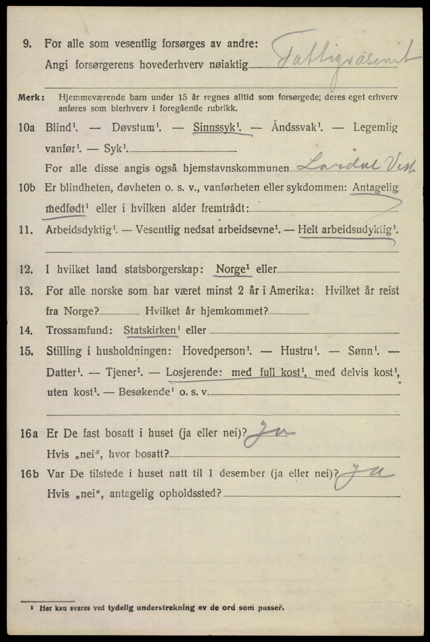 SAKO, 1920 census for Lardal, 1920, p. 5828