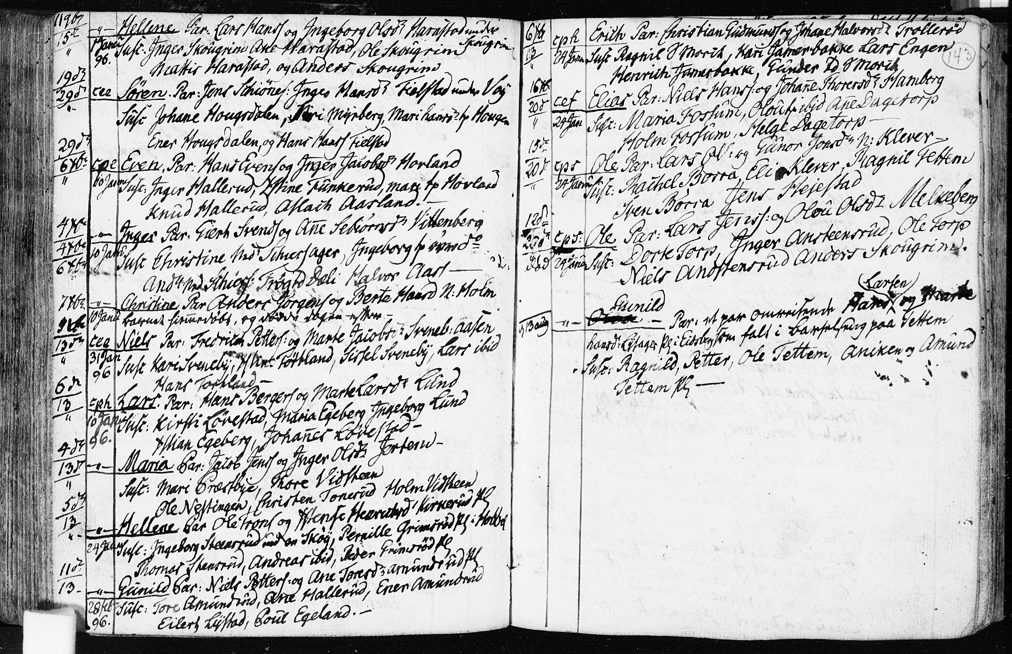 Spydeberg prestekontor Kirkebøker, AV/SAO-A-10924/F/Fa/L0003: Parish register (official) no. I 3, 1778-1814, p. 143