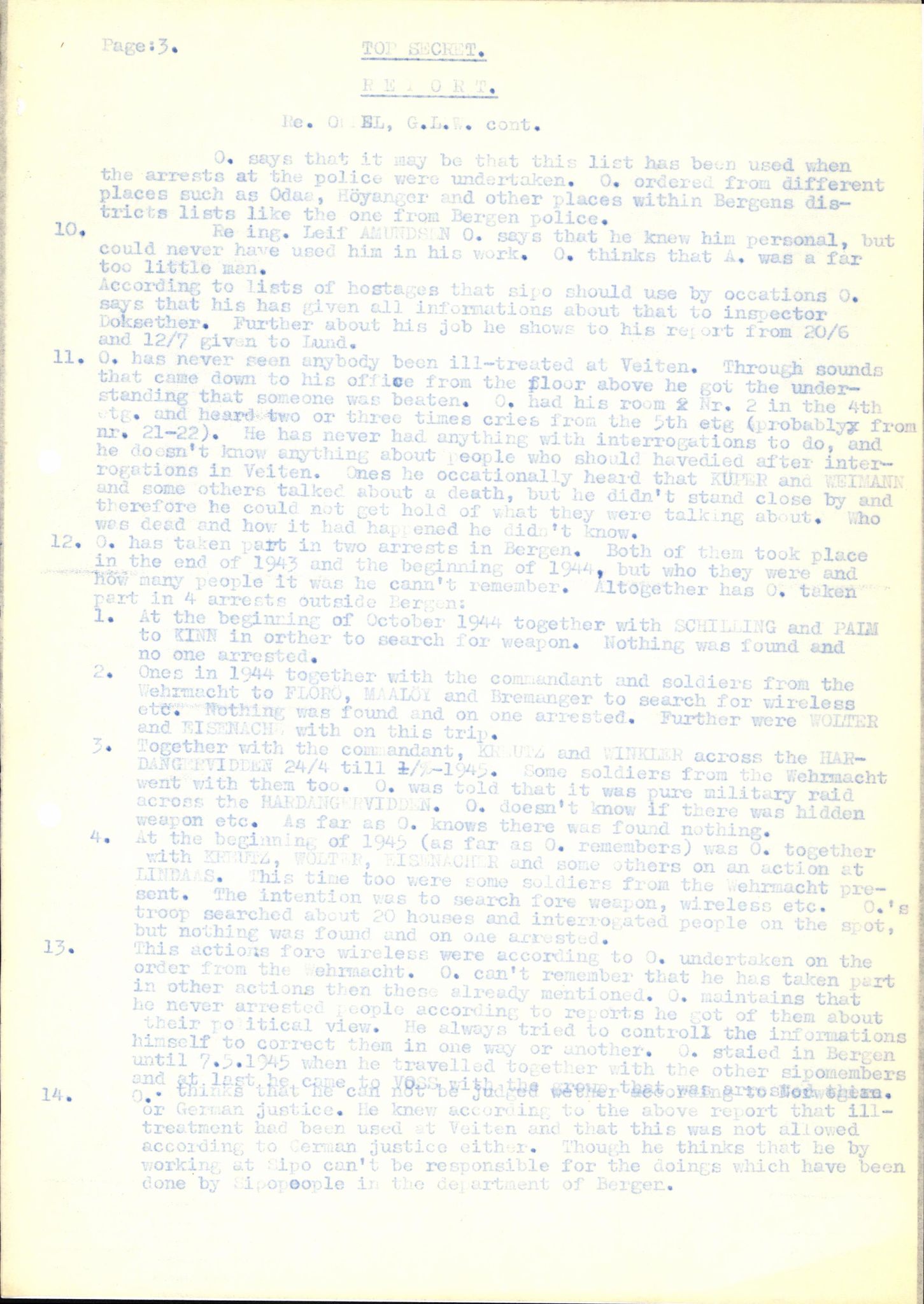 Forsvaret, Forsvarets overkommando II, AV/RA-RAFA-3915/D/Db/L0025: CI Questionaires. Tyske okkupasjonsstyrker i Norge. Tyskere., 1945-1946, p. 14