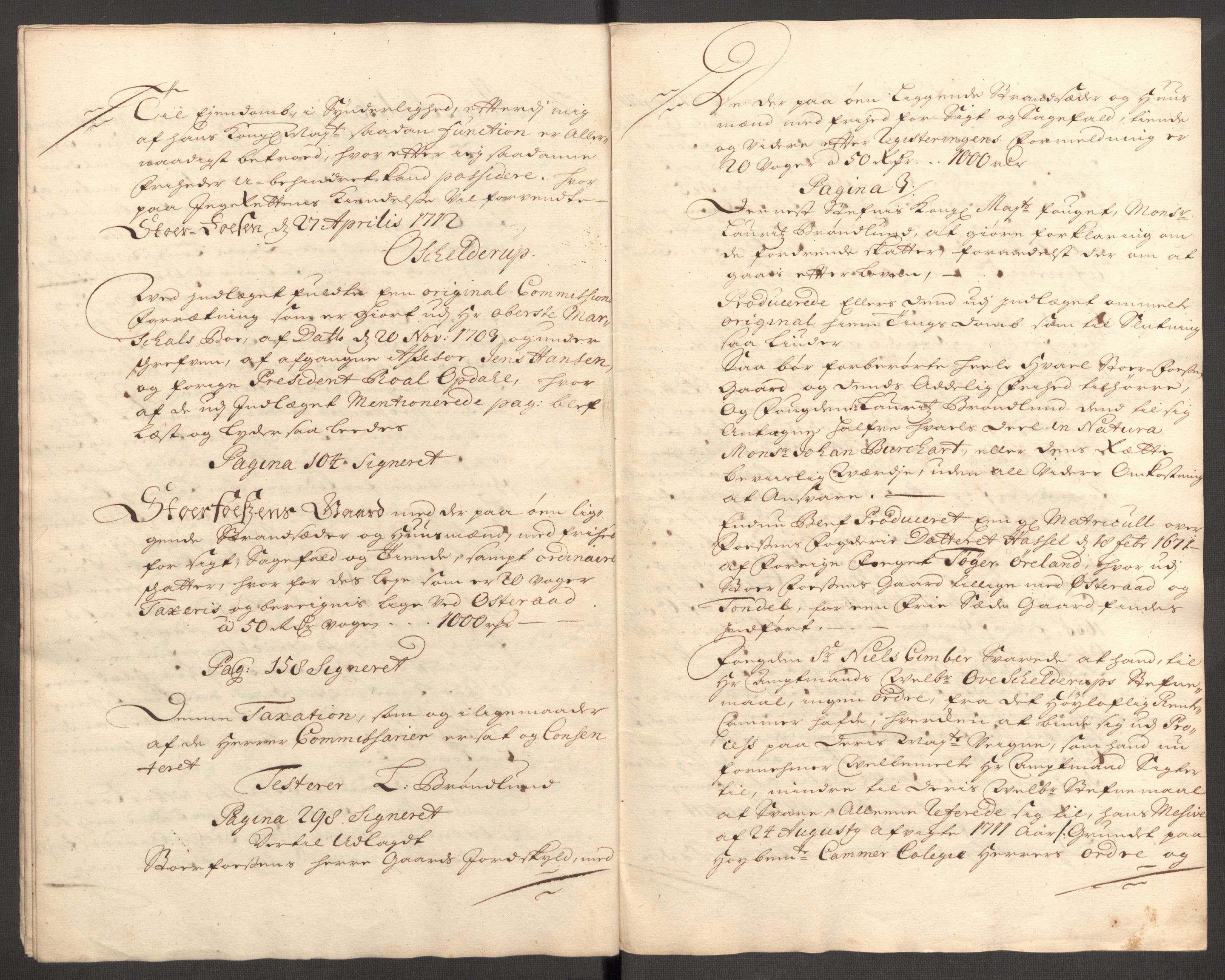 Rentekammeret inntil 1814, Reviderte regnskaper, Fogderegnskap, AV/RA-EA-4092/R57/L3858: Fogderegnskap Fosen, 1708-1709, p. 478