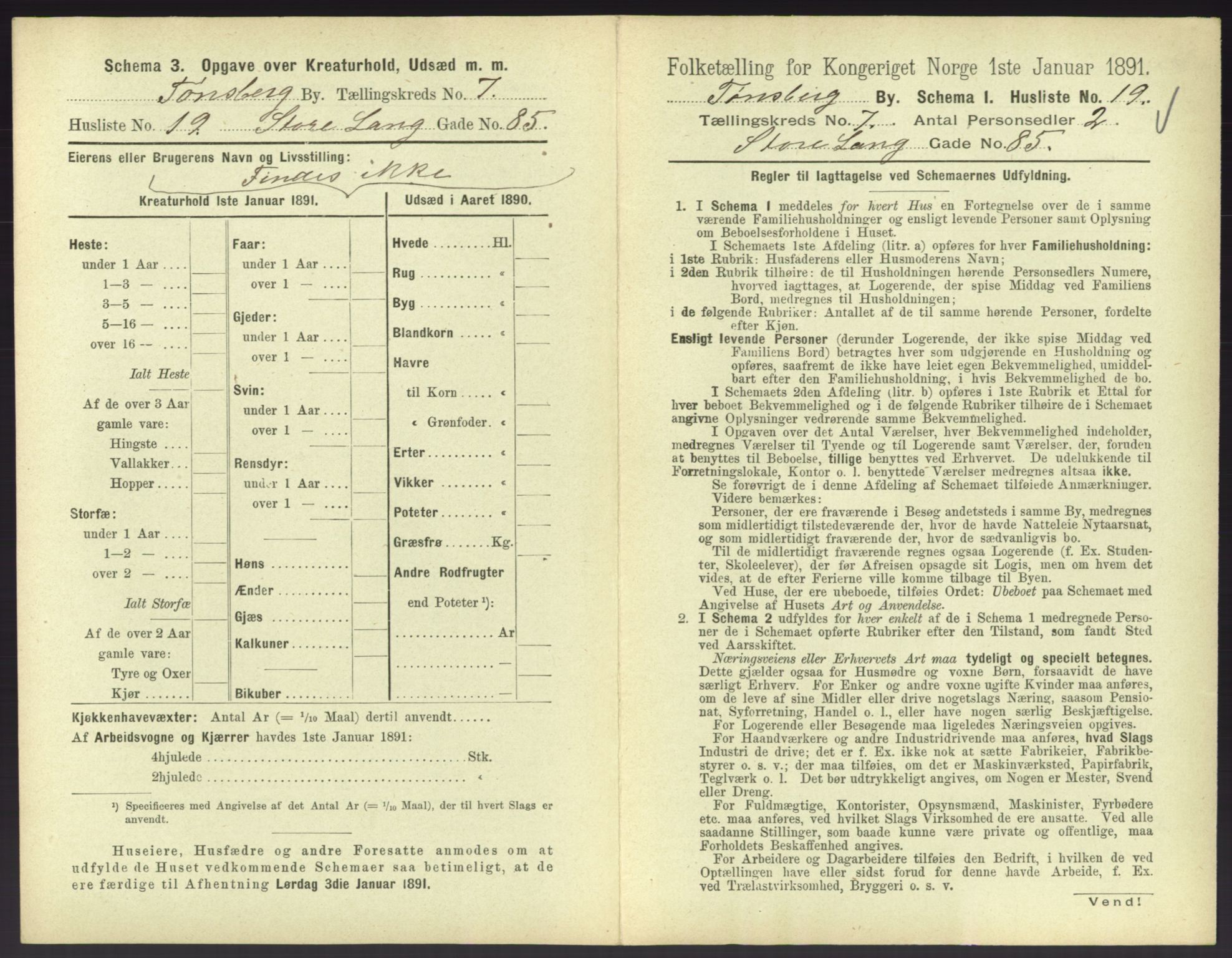 RA, 1891 census for 0705 Tønsberg, 1891, p. 308