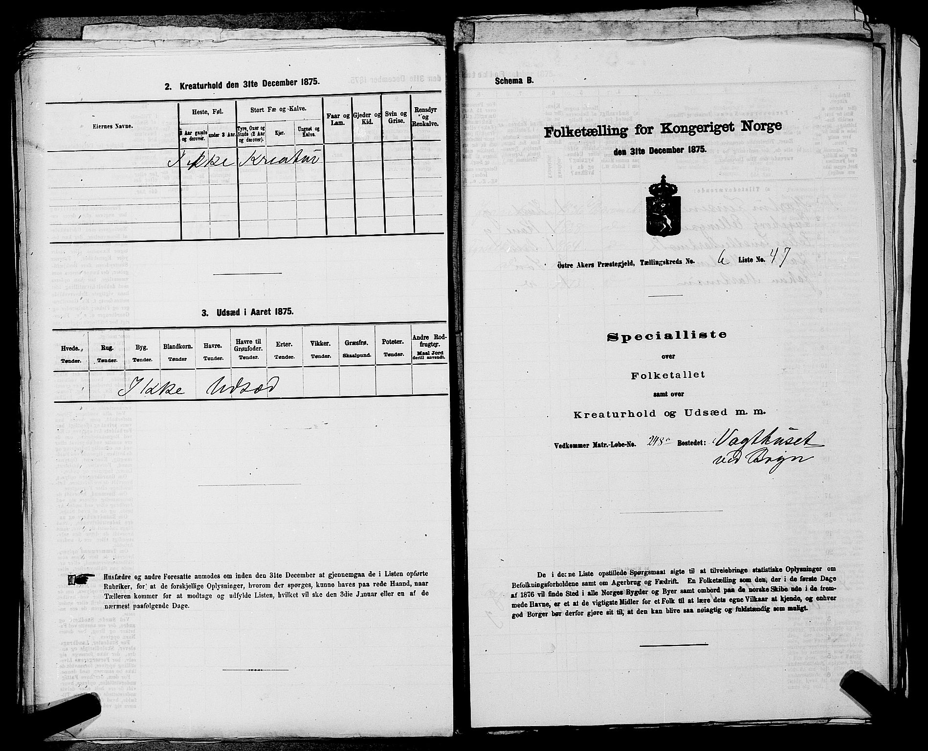 RA, 1875 census for 0218bP Østre Aker, 1875, p. 1620