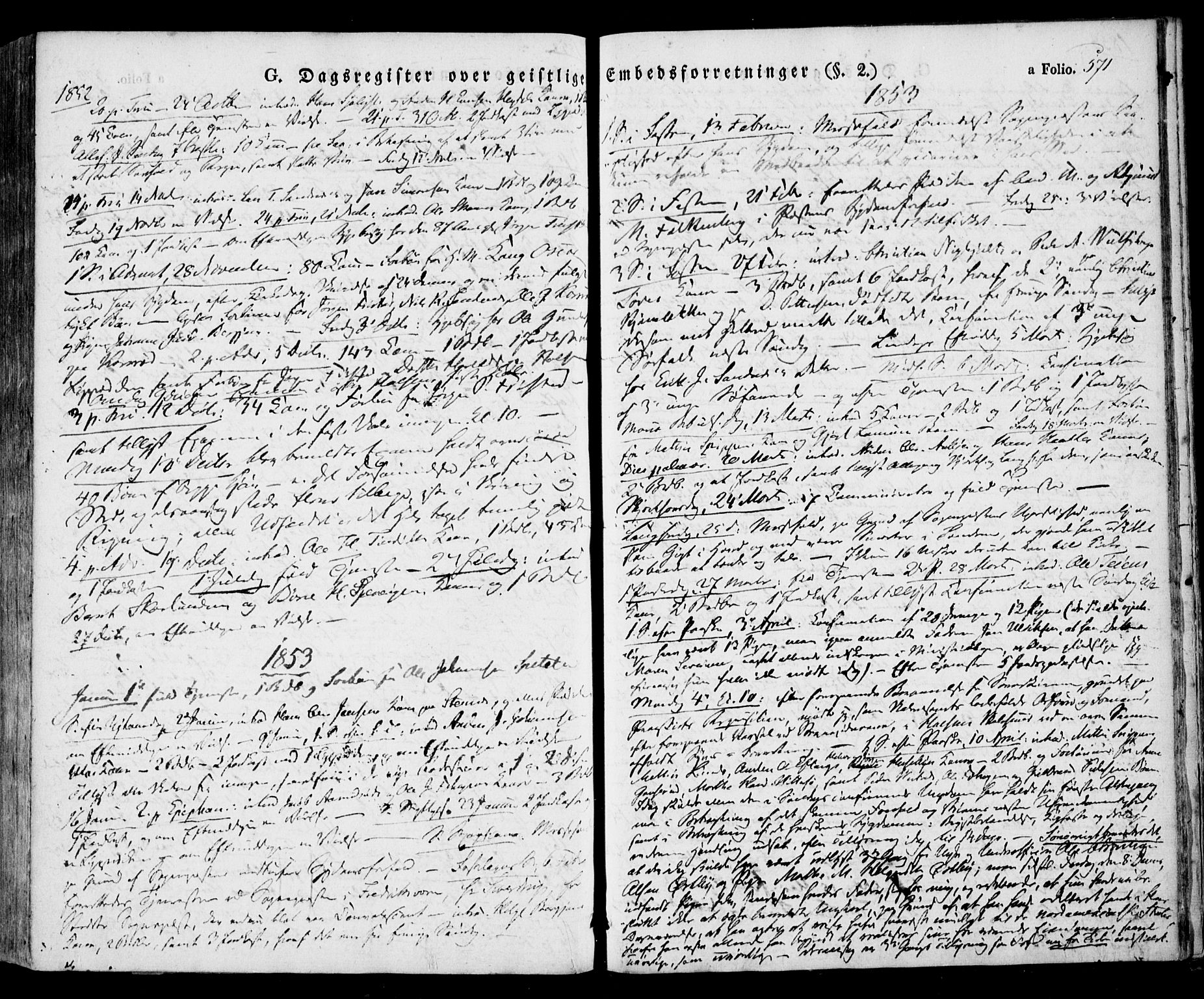 Tjølling kirkebøker, AV/SAKO-A-60/F/Fa/L0006: Parish register (official) no. 6, 1835-1859, p. 571