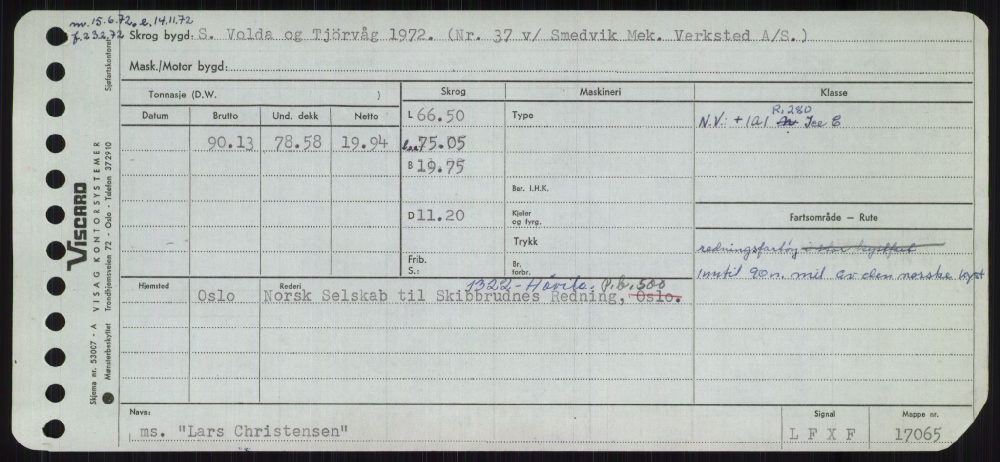 Sjøfartsdirektoratet med forløpere, Skipsmålingen, AV/RA-S-1627/H/Ha/L0003/0002: Fartøy, Hilm-Mar / Fartøy, Kom-Mar, p. 331