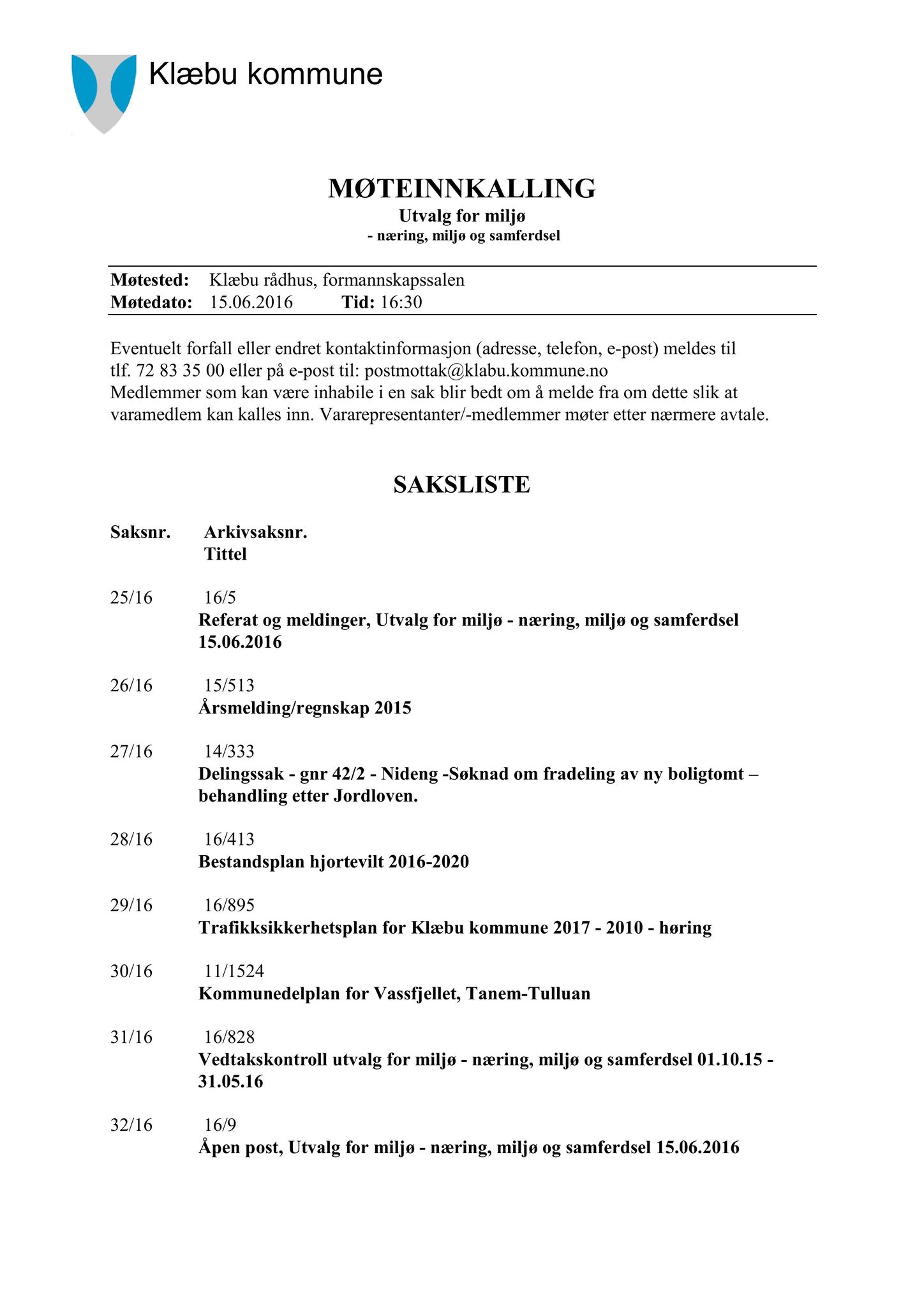 Klæbu Kommune, TRKO/KK/06-UM/L003: Utvalg for miljø - Møtedokumenter 2016, 2016, p. 808