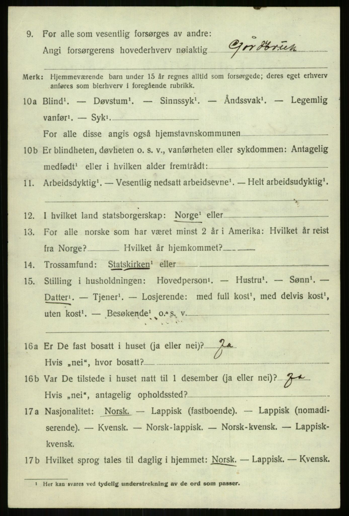 SATØ, 1920 census for Målselv, 1920, p. 4188