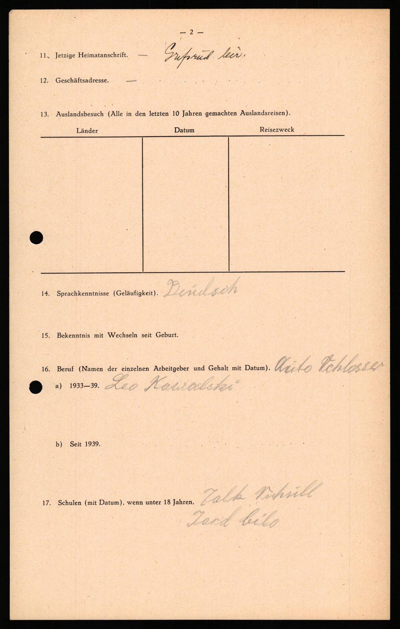 Forsvaret, Forsvarets overkommando II, RA/RAFA-3915/D/Db/L0041: CI Questionaires.  Diverse nasjonaliteter., 1945-1946, p. 320
