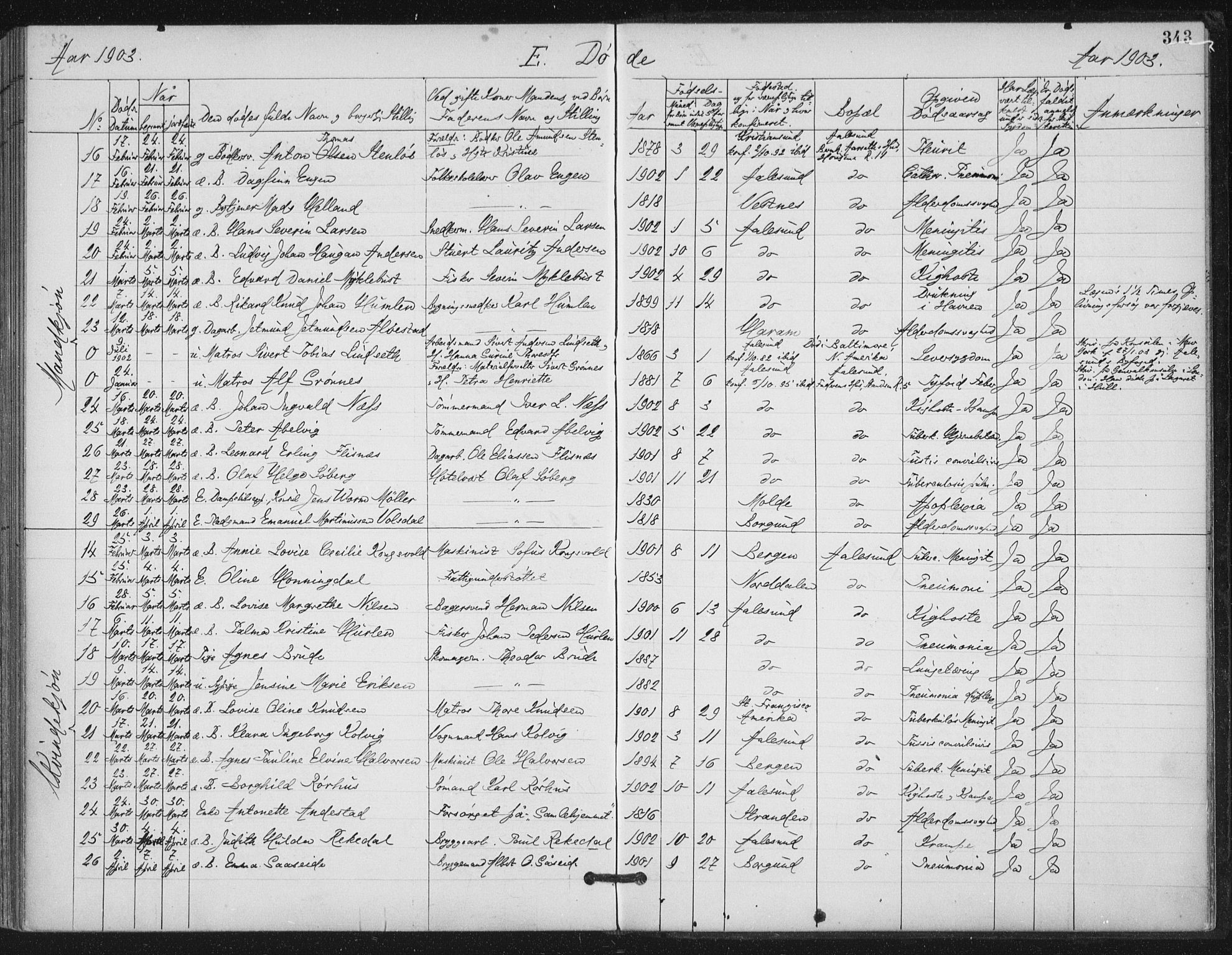 Ministerialprotokoller, klokkerbøker og fødselsregistre - Møre og Romsdal, AV/SAT-A-1454/529/L0457: Parish register (official) no. 529A07, 1894-1903, p. 343