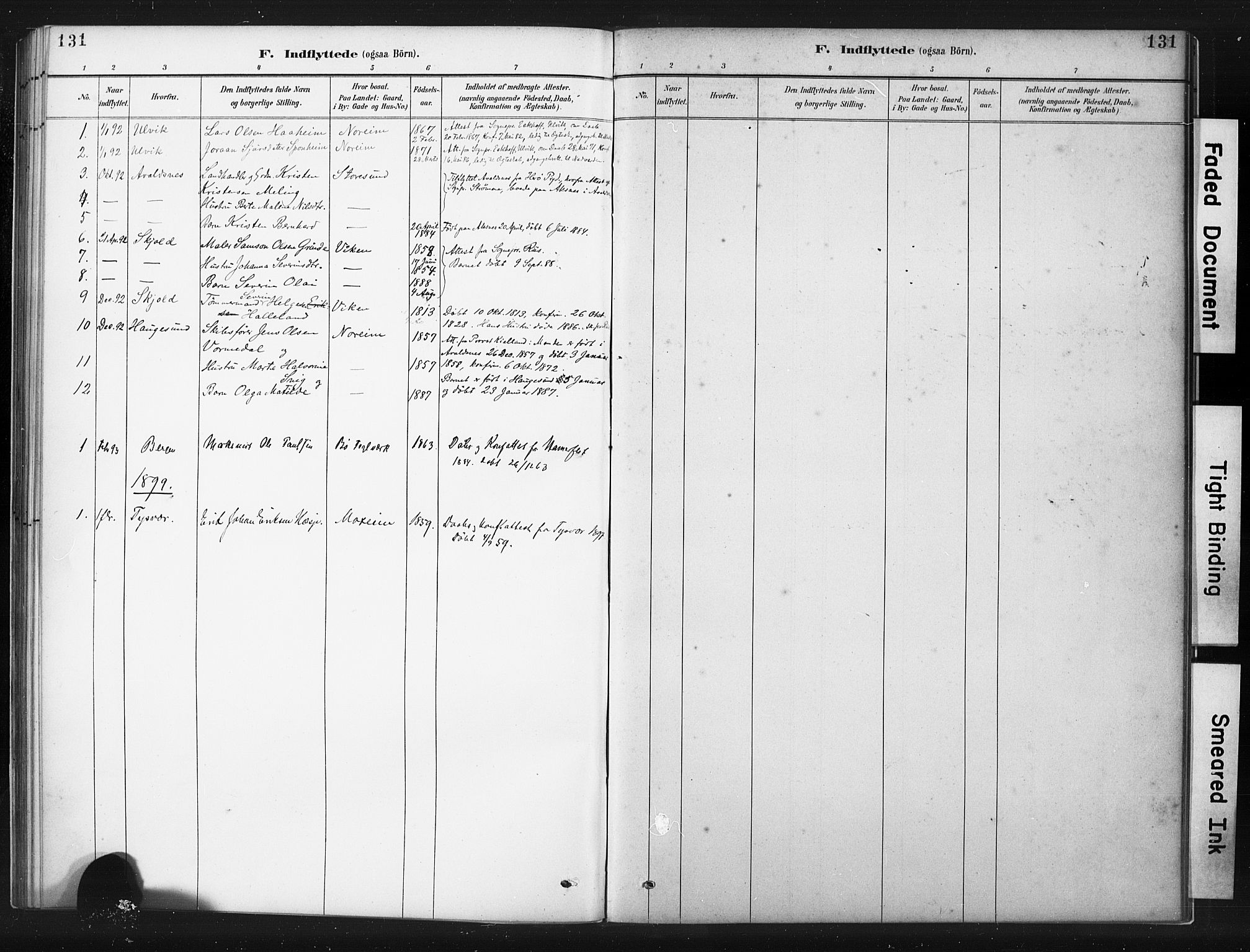 Torvastad sokneprestkontor, AV/SAST-A -101857/H/Ha/Haa/L0015: Parish register (official) no. A 14, 1888-1899, p. 131