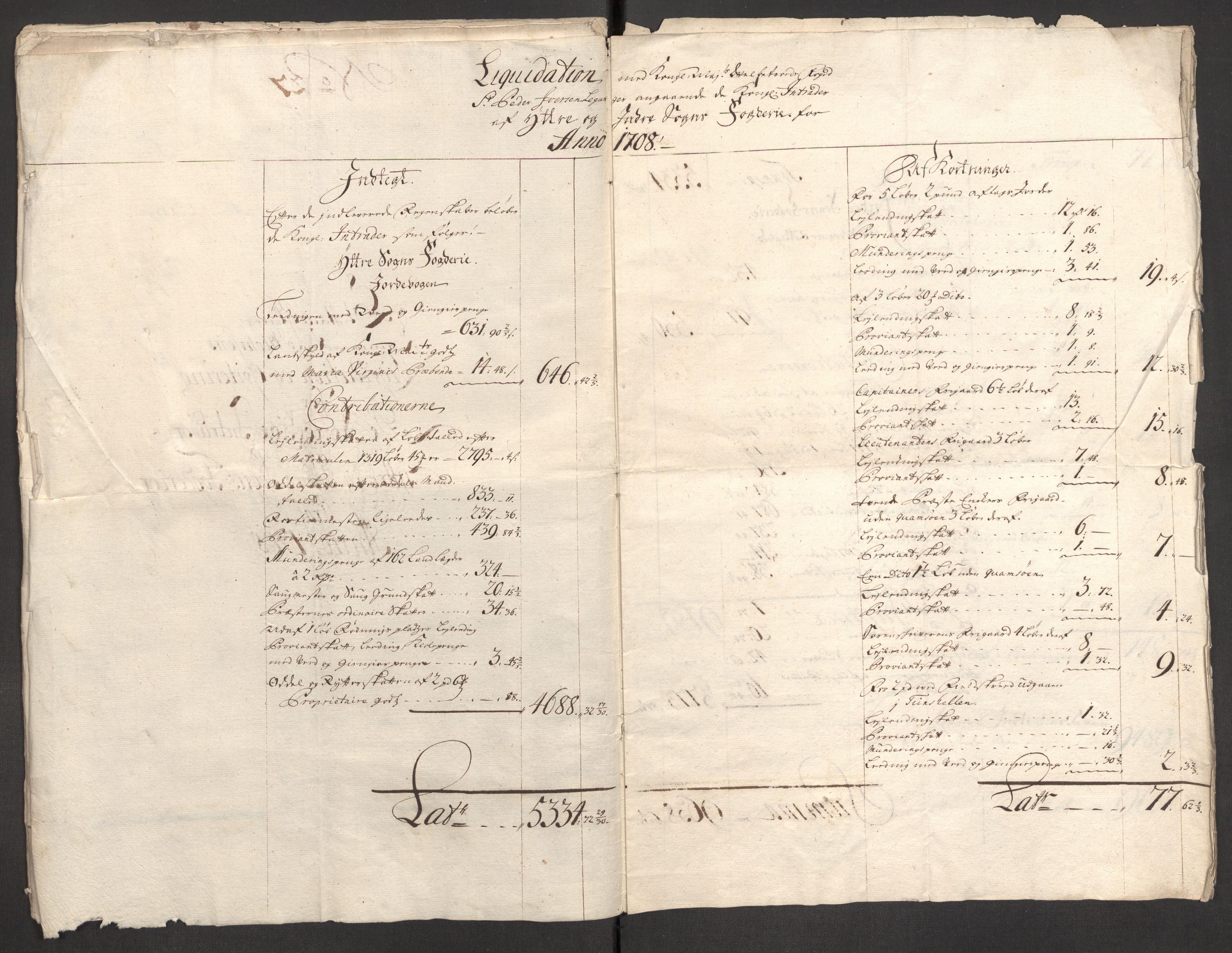 Rentekammeret inntil 1814, Reviderte regnskaper, Fogderegnskap, AV/RA-EA-4092/R52/L3315: Fogderegnskap Sogn, 1708, p. 16