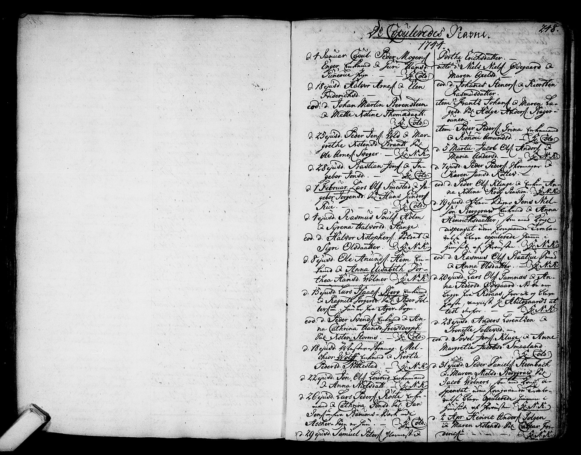 Kongsberg kirkebøker, SAKO/A-22/F/Fa/L0003: Parish register (official) no. I 3, 1744-1755, p. 248