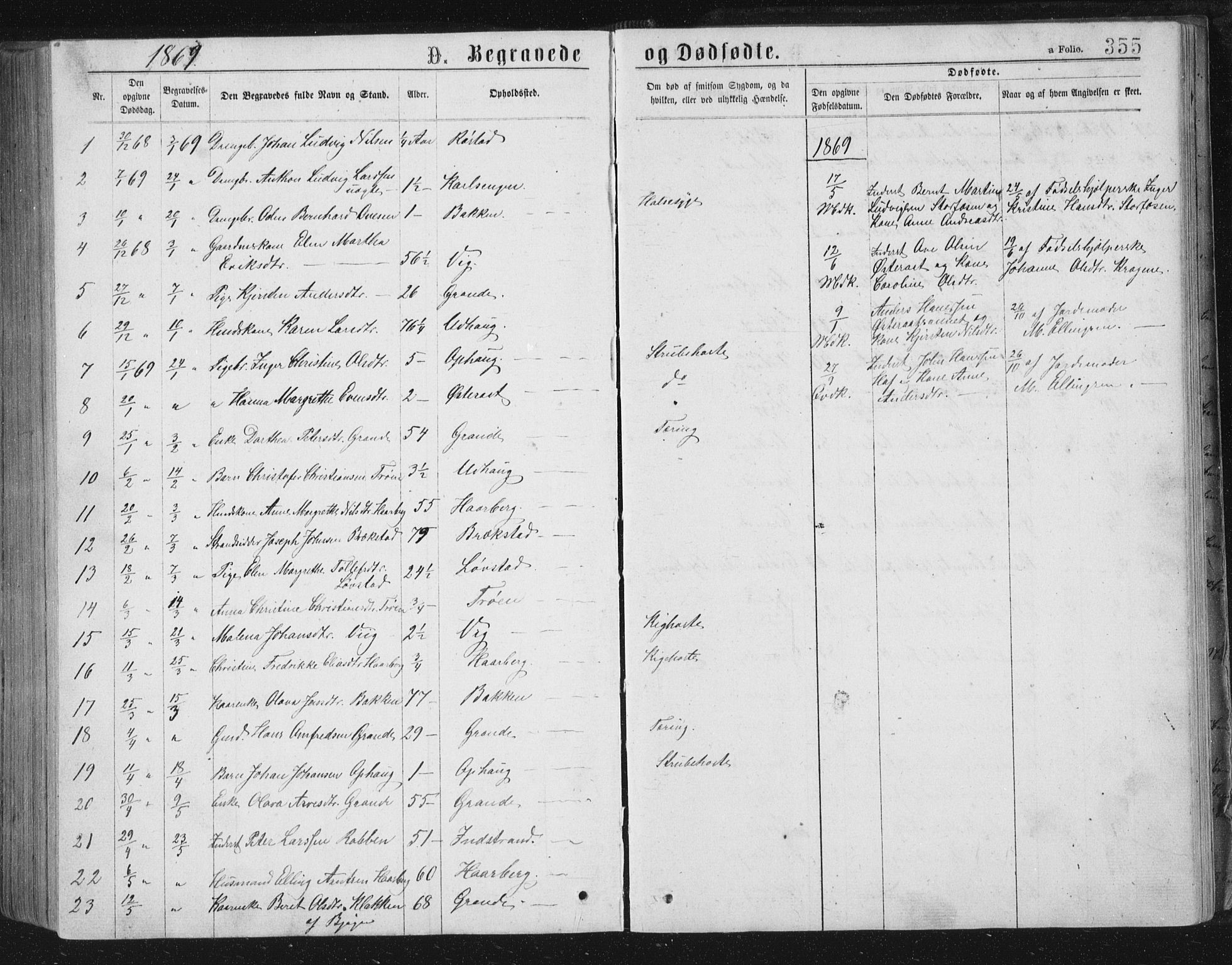 Ministerialprotokoller, klokkerbøker og fødselsregistre - Sør-Trøndelag, SAT/A-1456/659/L0745: Parish register (copy) no. 659C02, 1869-1892, p. 355