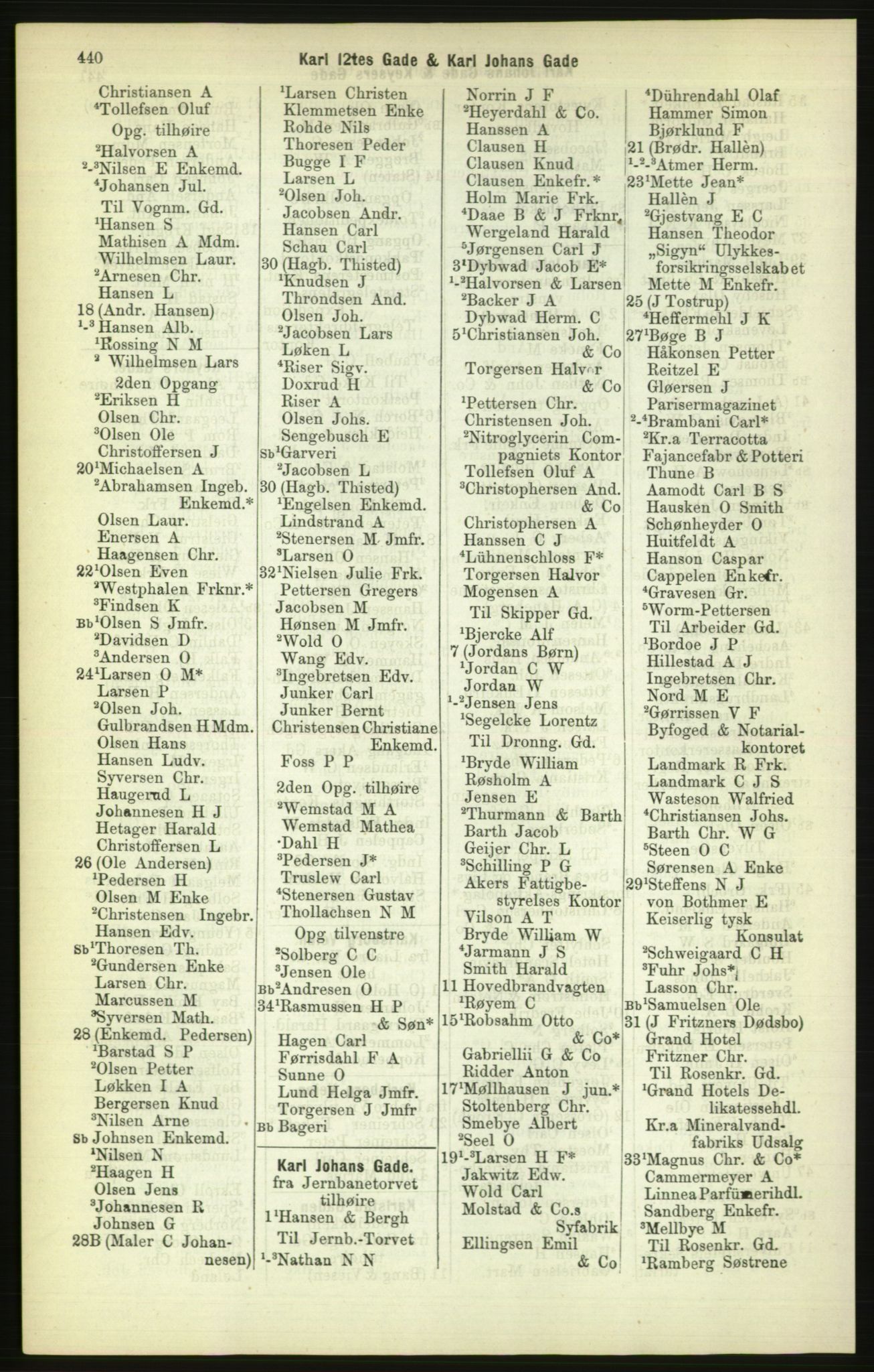 Kristiania/Oslo adressebok, PUBL/-, 1886, p. 440