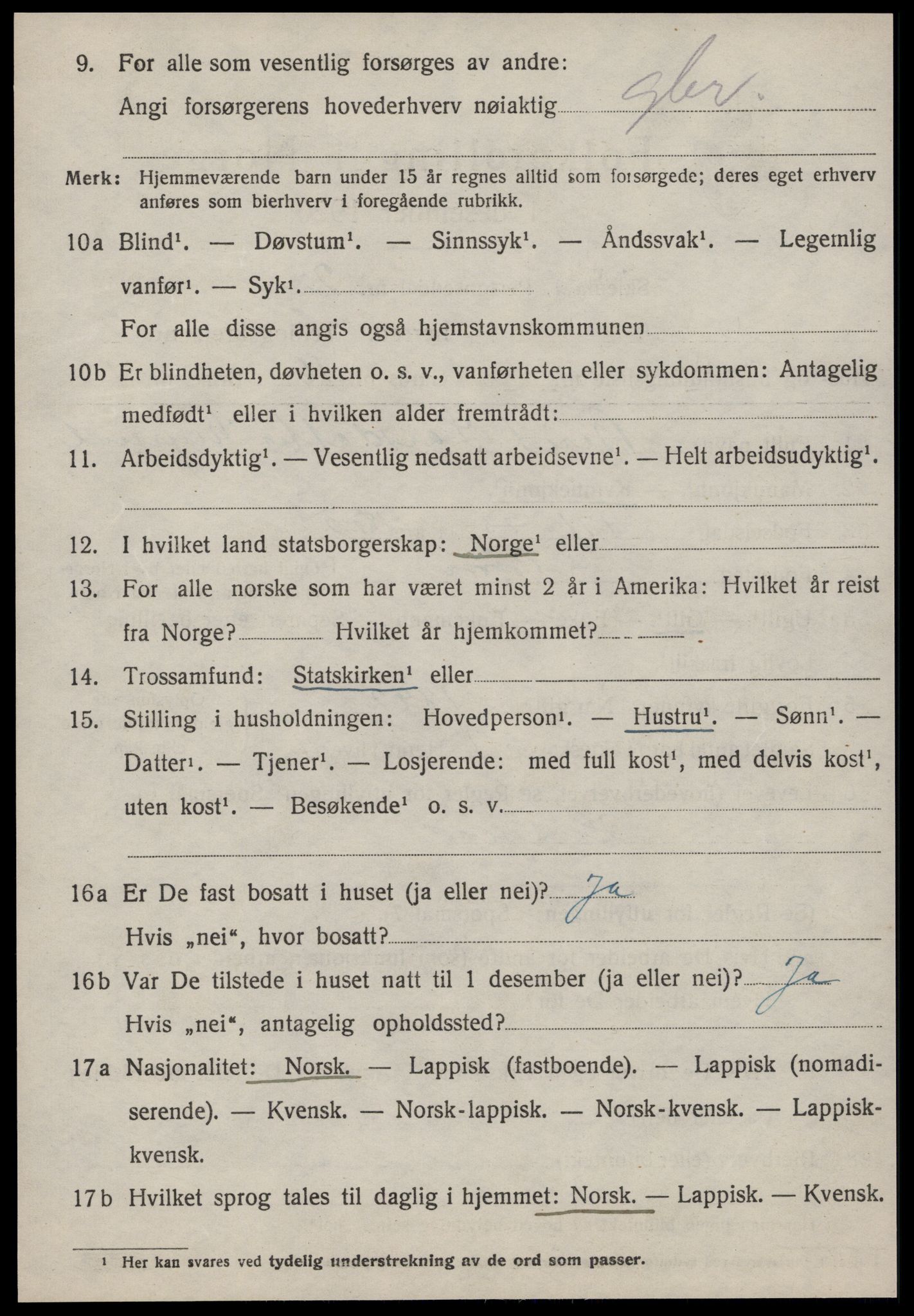 SAT, 1920 census for Børsa, 1920, p. 1240