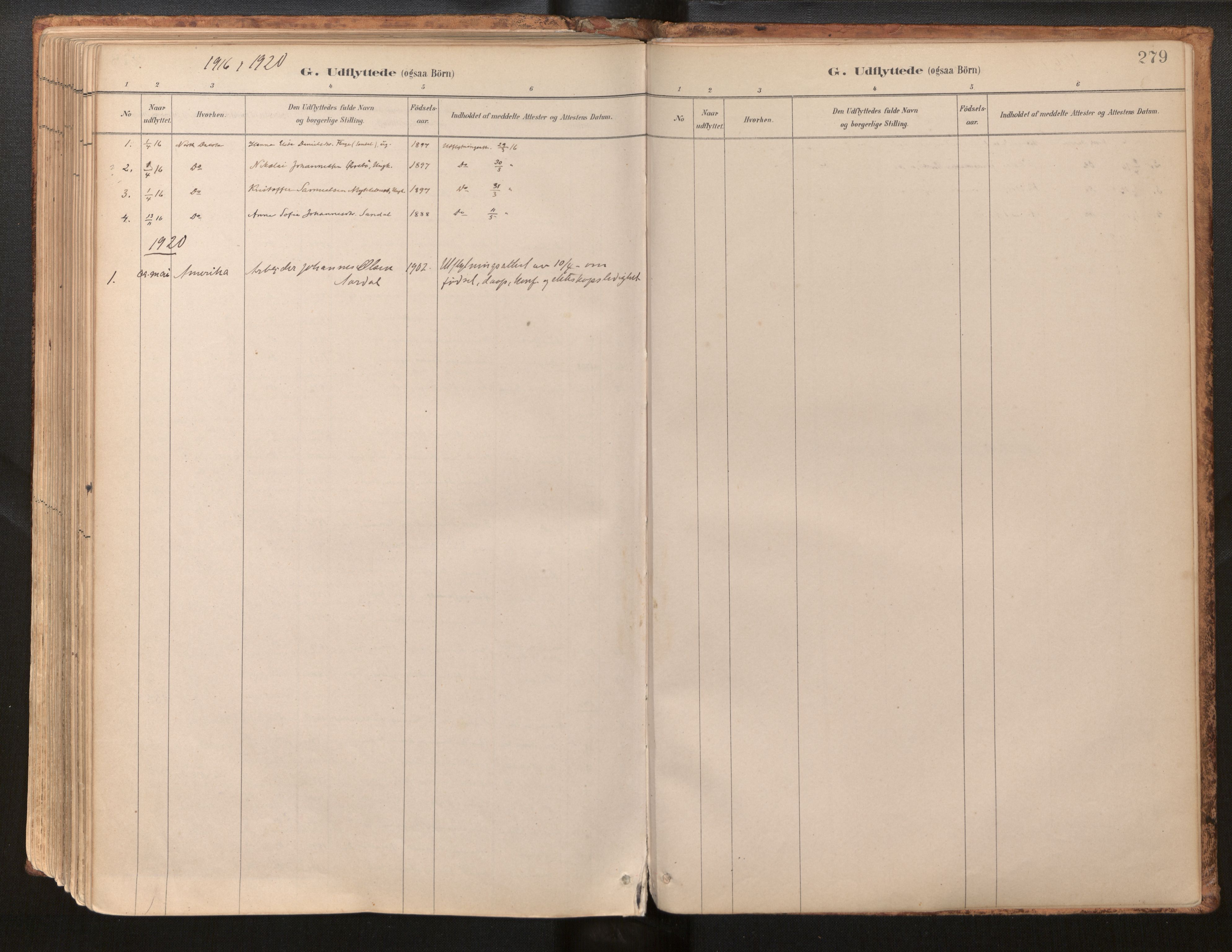 Jølster sokneprestembete, AV/SAB-A-80701/H/Haa/Haab/L0001: Parish register (official) no. B 1, 1882-1930, p. 279