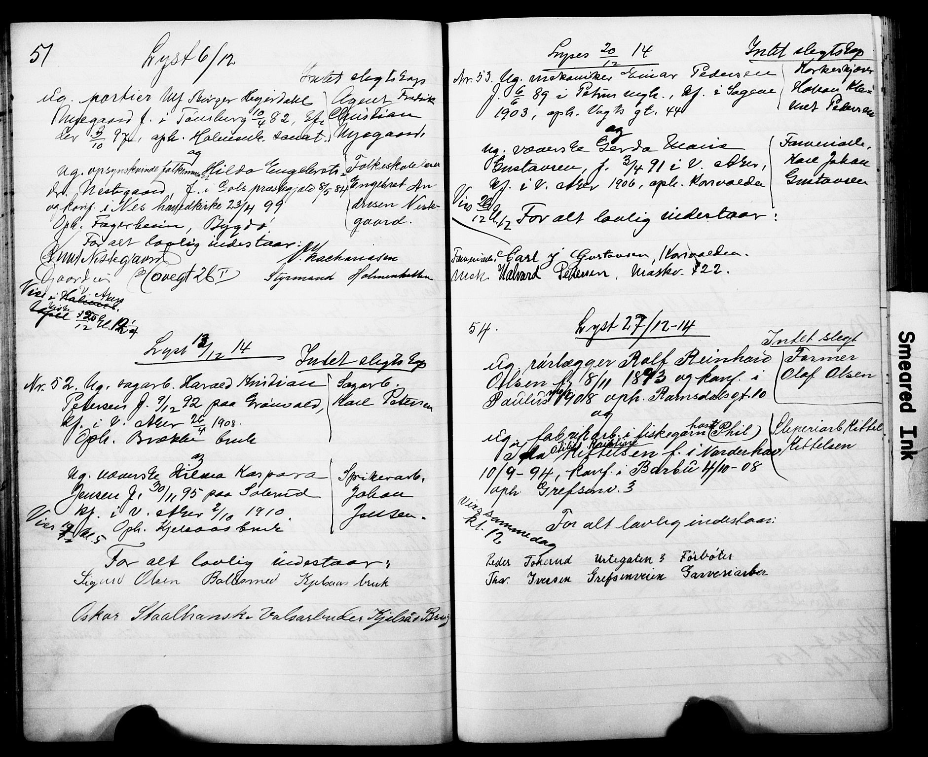 Vestre Aker prestekontor Kirkebøker, SAO/A-10025/H/Ha/L0004: Banns register no. 4, 1913-1922