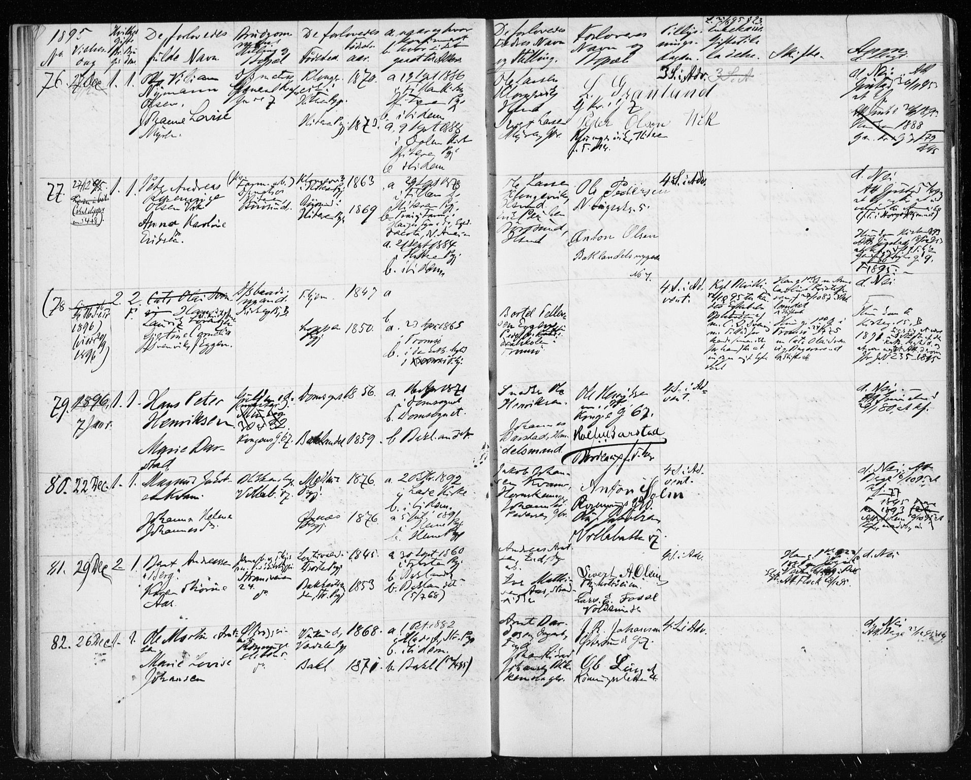 Ministerialprotokoller, klokkerbøker og fødselsregistre - Sør-Trøndelag, AV/SAT-A-1456/604/L0191: Parish register (official) no. 604A12, 1892-1900