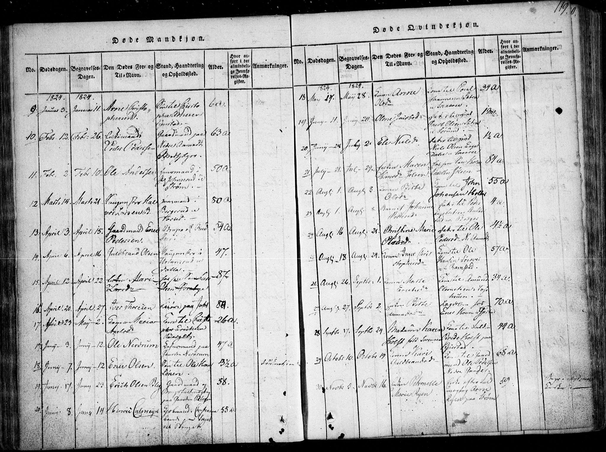 Fet prestekontor Kirkebøker, AV/SAO-A-10370a/F/Fa/L0008: Parish register (official) no. I 8, 1815-1842, p. 119