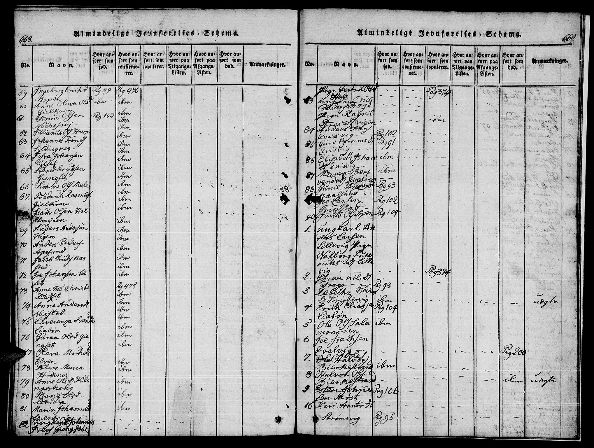 Ministerialprotokoller, klokkerbøker og fødselsregistre - Møre og Romsdal, AV/SAT-A-1454/573/L0873: Parish register (copy) no. 573C01, 1819-1834, p. 668-669