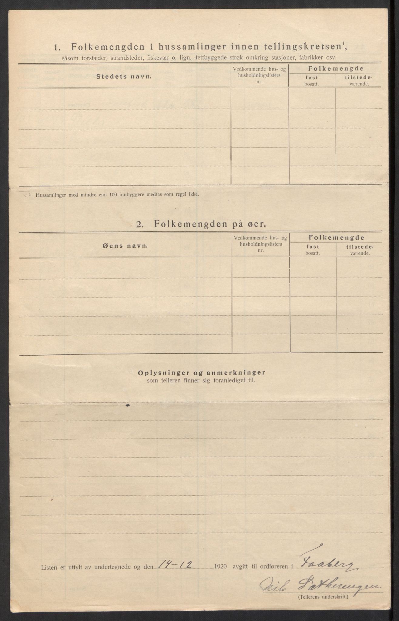 SAH, 1920 census for Fåberg, 1920, p. 41