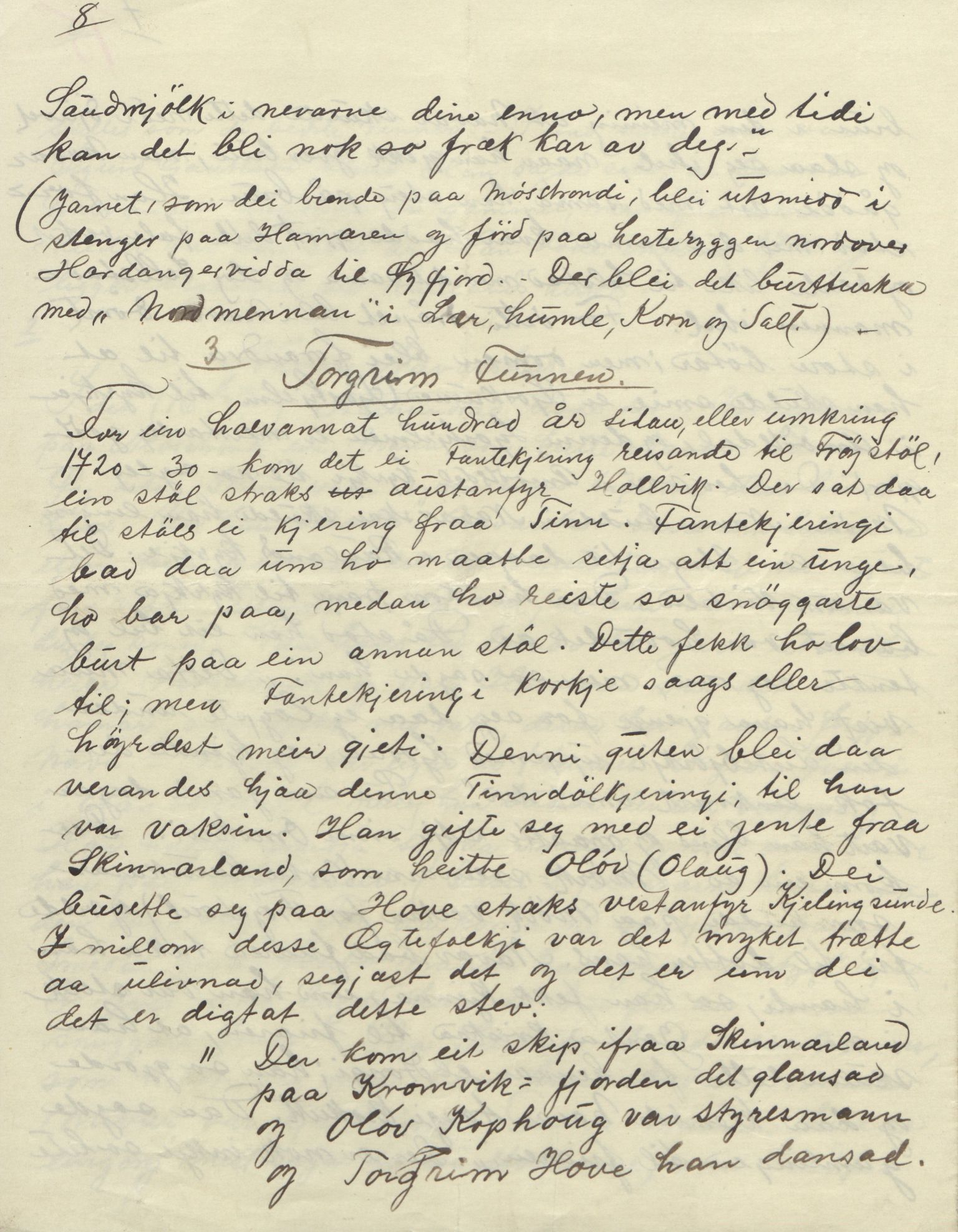 Rikard Berge, TEMU/TGM-A-1003/F/L0004/0053: 101-159 / 157 Manuskript, notatar, brev o.a. Nokre leiker, manuskript, 1906-1908, p. 76