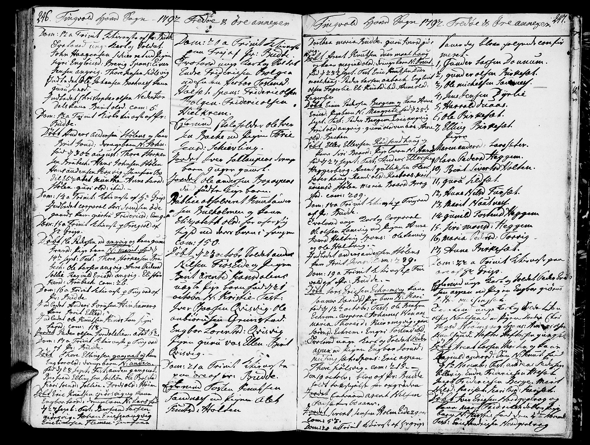 Ministerialprotokoller, klokkerbøker og fødselsregistre - Møre og Romsdal, SAT/A-1454/586/L0980: Parish register (official) no. 586A06, 1776-1794, p. 246-247