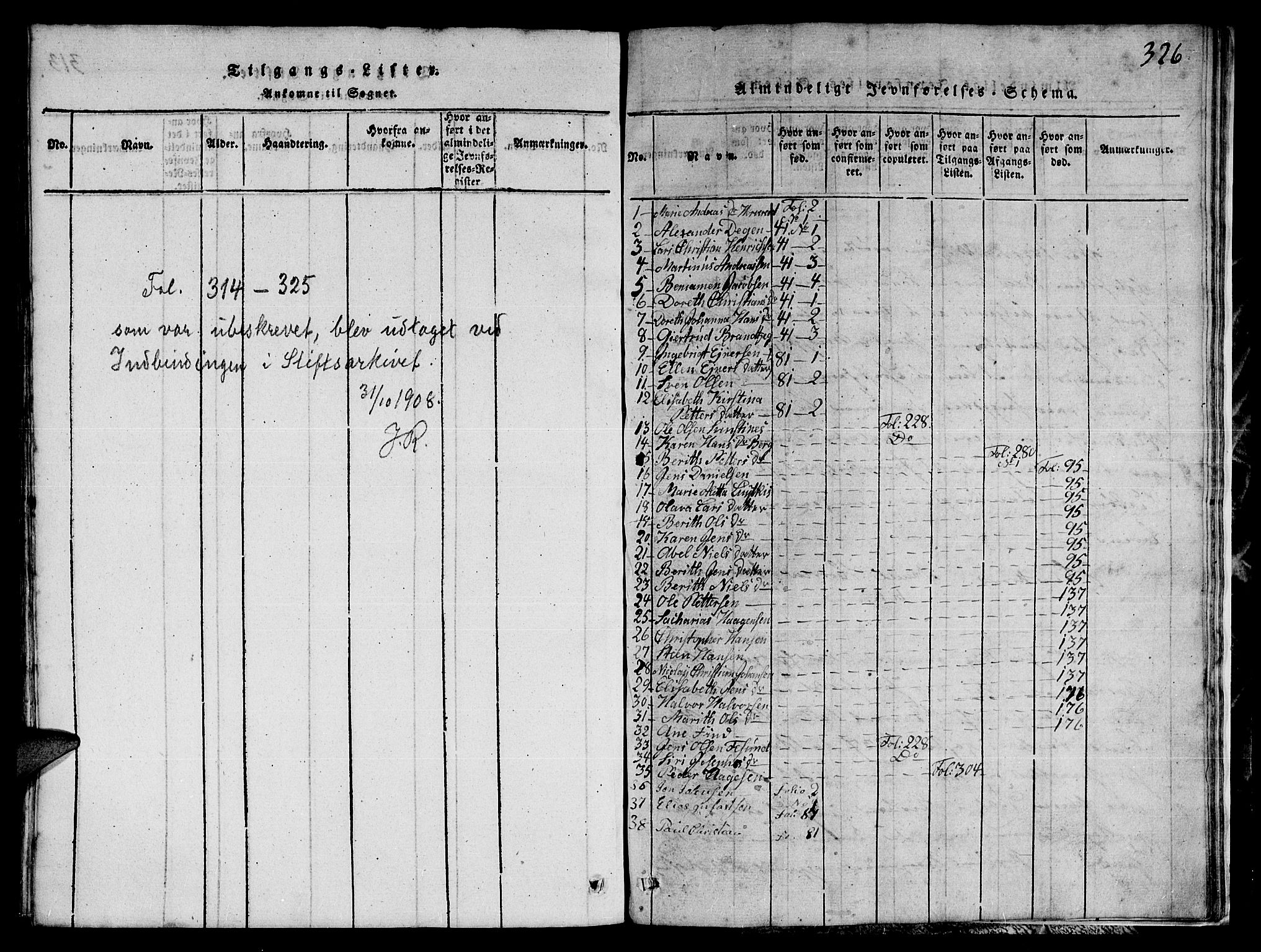 Ministerialprotokoller, klokkerbøker og fødselsregistre - Nord-Trøndelag, SAT/A-1458/780/L0648: Parish register (copy) no. 780C01 /1, 1815-1870, p. 326
