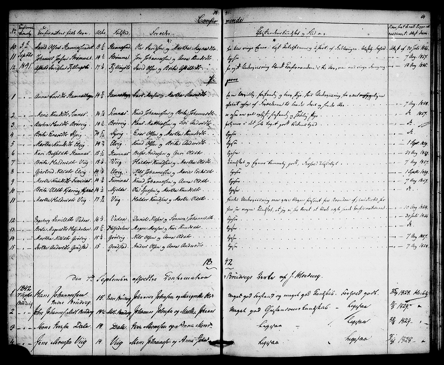 Haus sokneprestembete, SAB/A-75601: Curate's parish register no. A 2, 1841-1850, p. 64