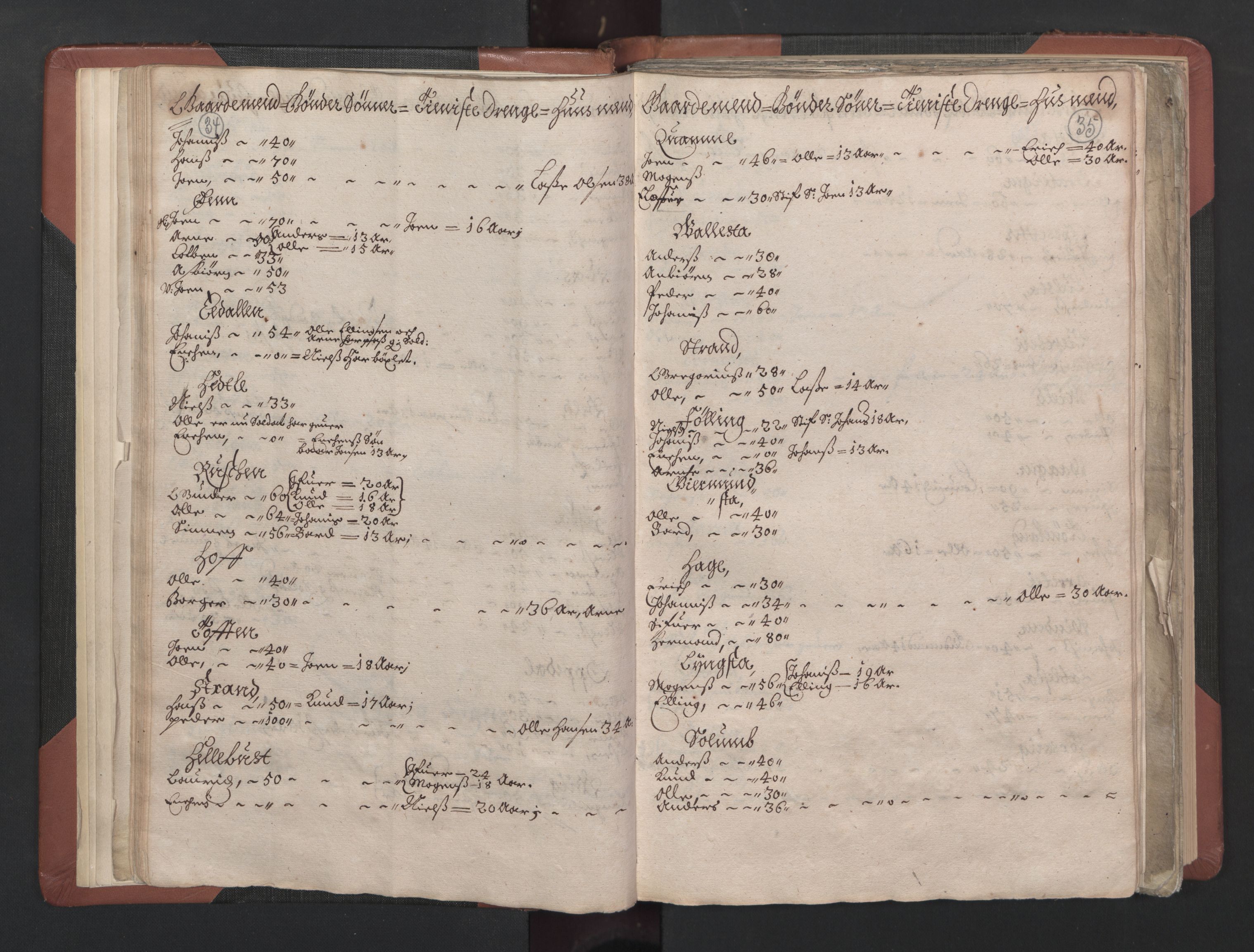 RA, Bailiff's Census 1664-1666, no. 15: Nordfjord fogderi and Sunnfjord fogderi, 1664, p. 34-35