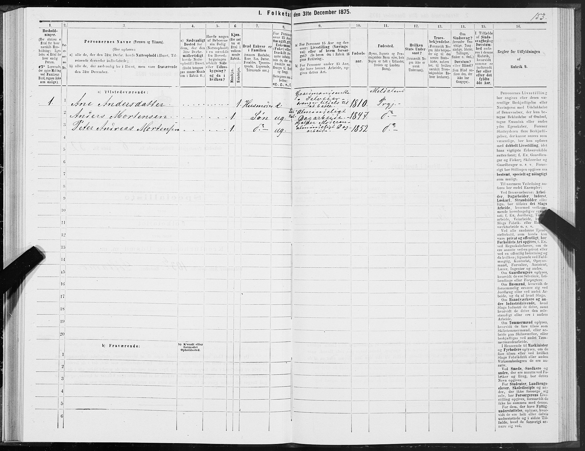 SAT, 1875 census for 1638P Orkdal, 1875, p. 3153