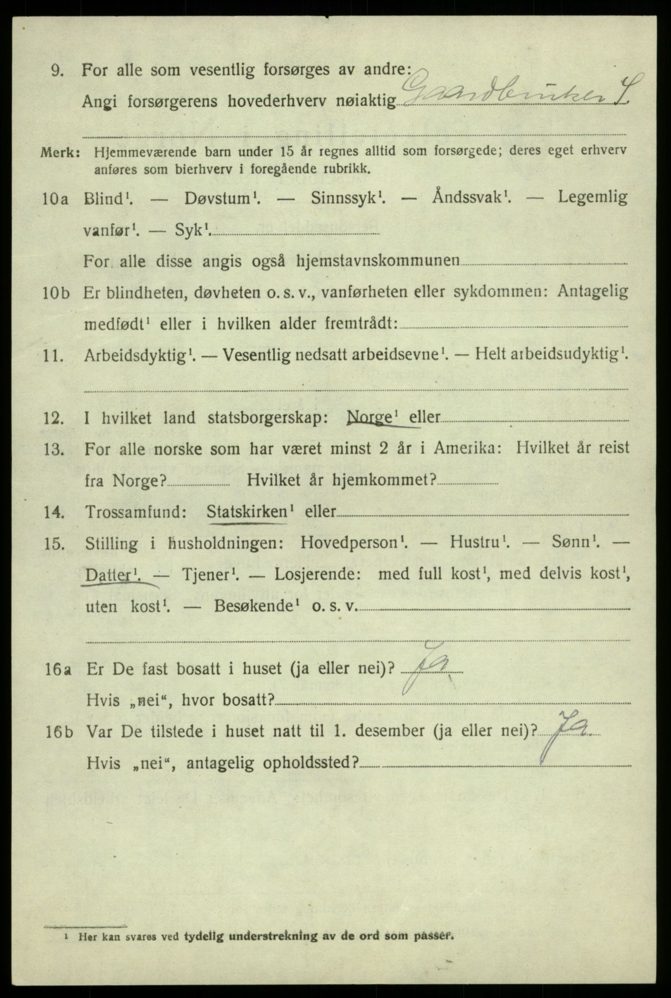 SAB, 1920 census for Jondal, 1920, p. 3741