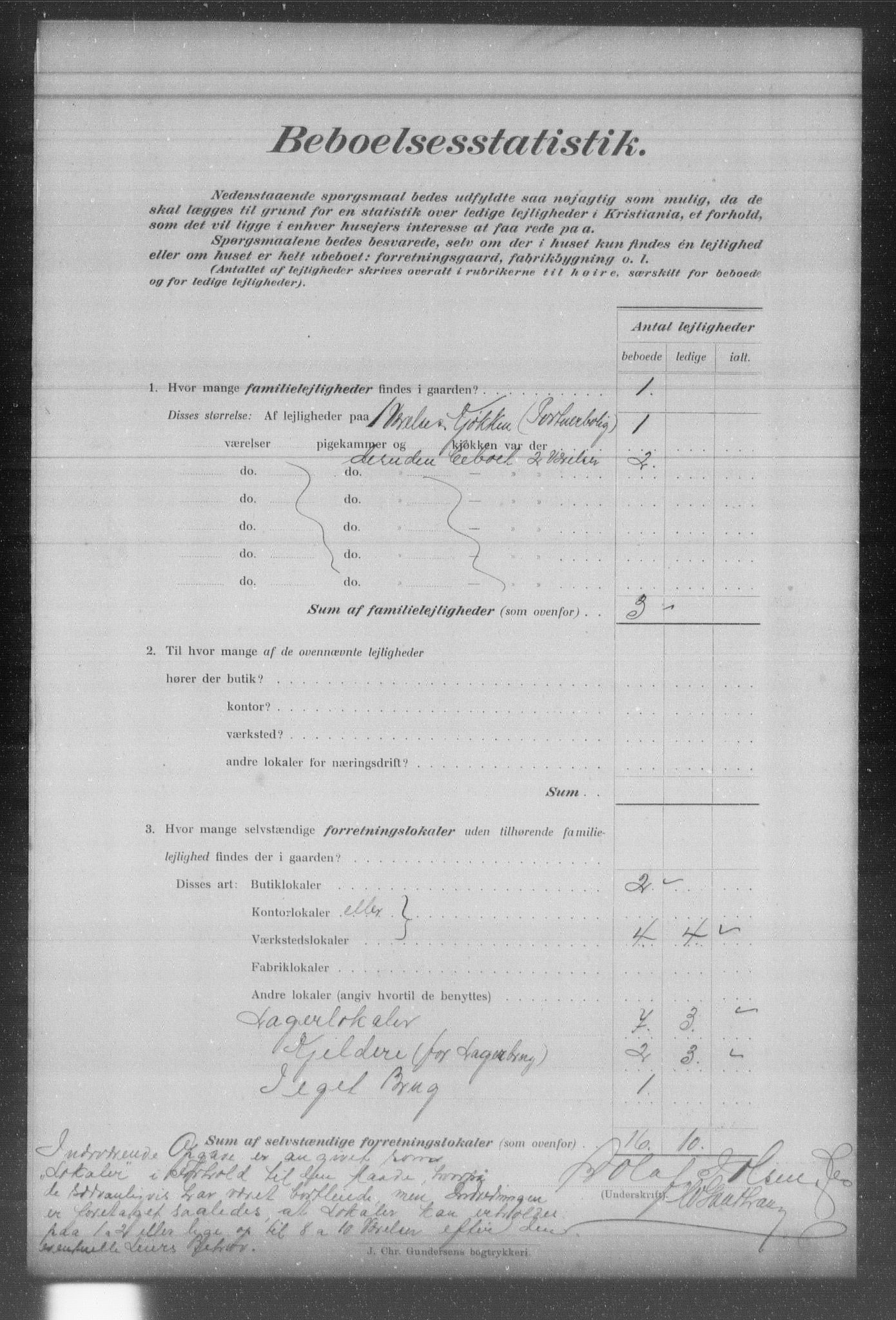 OBA, Municipal Census 1903 for Kristiania, 1903, p. 6198