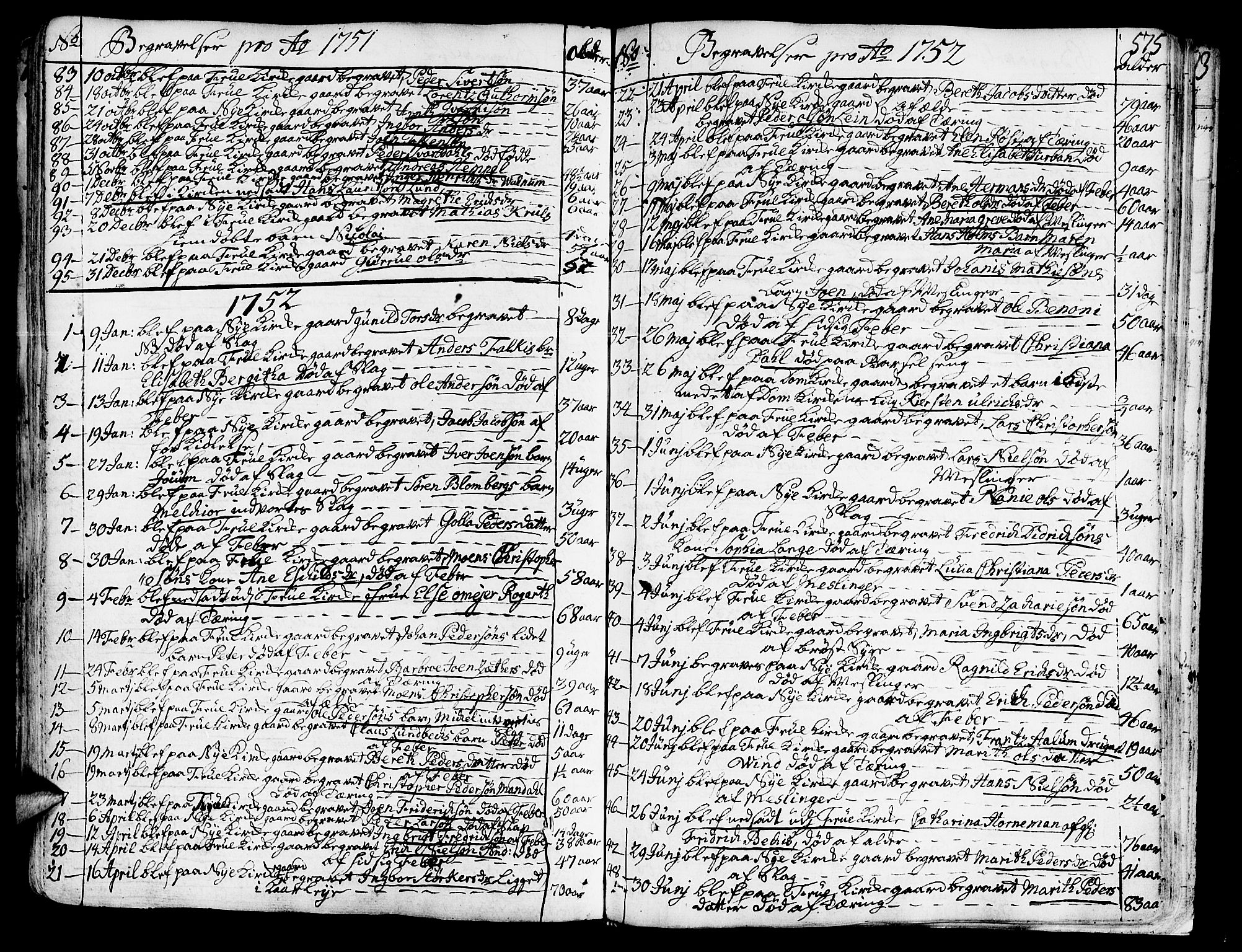 Ministerialprotokoller, klokkerbøker og fødselsregistre - Sør-Trøndelag, SAT/A-1456/602/L0103: Parish register (official) no. 602A01, 1732-1774, p. 575