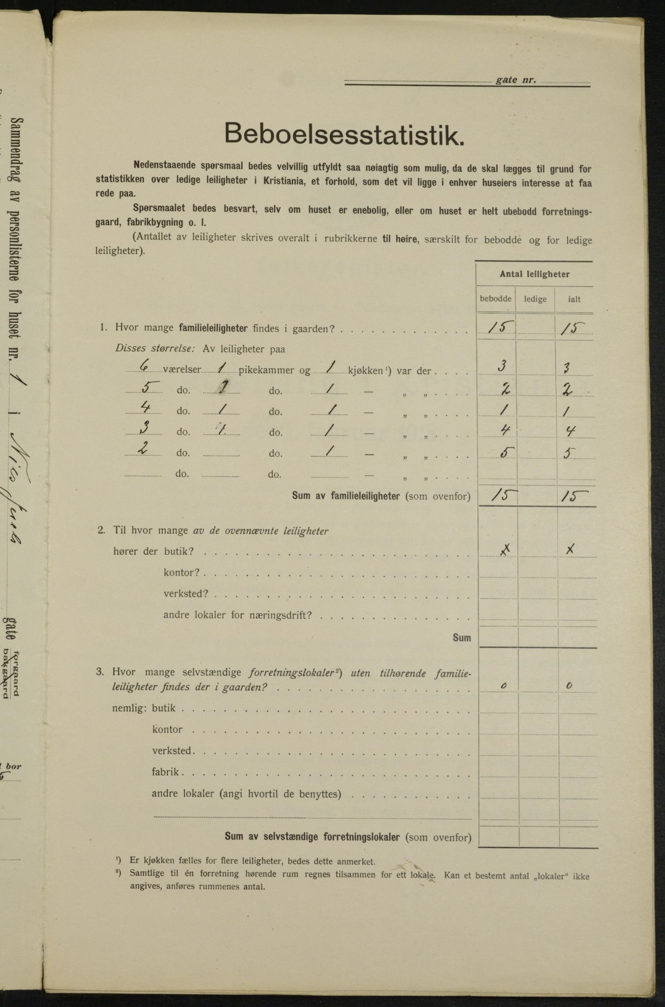 OBA, Municipal Census 1913 for Kristiania, 1913, p. 70098