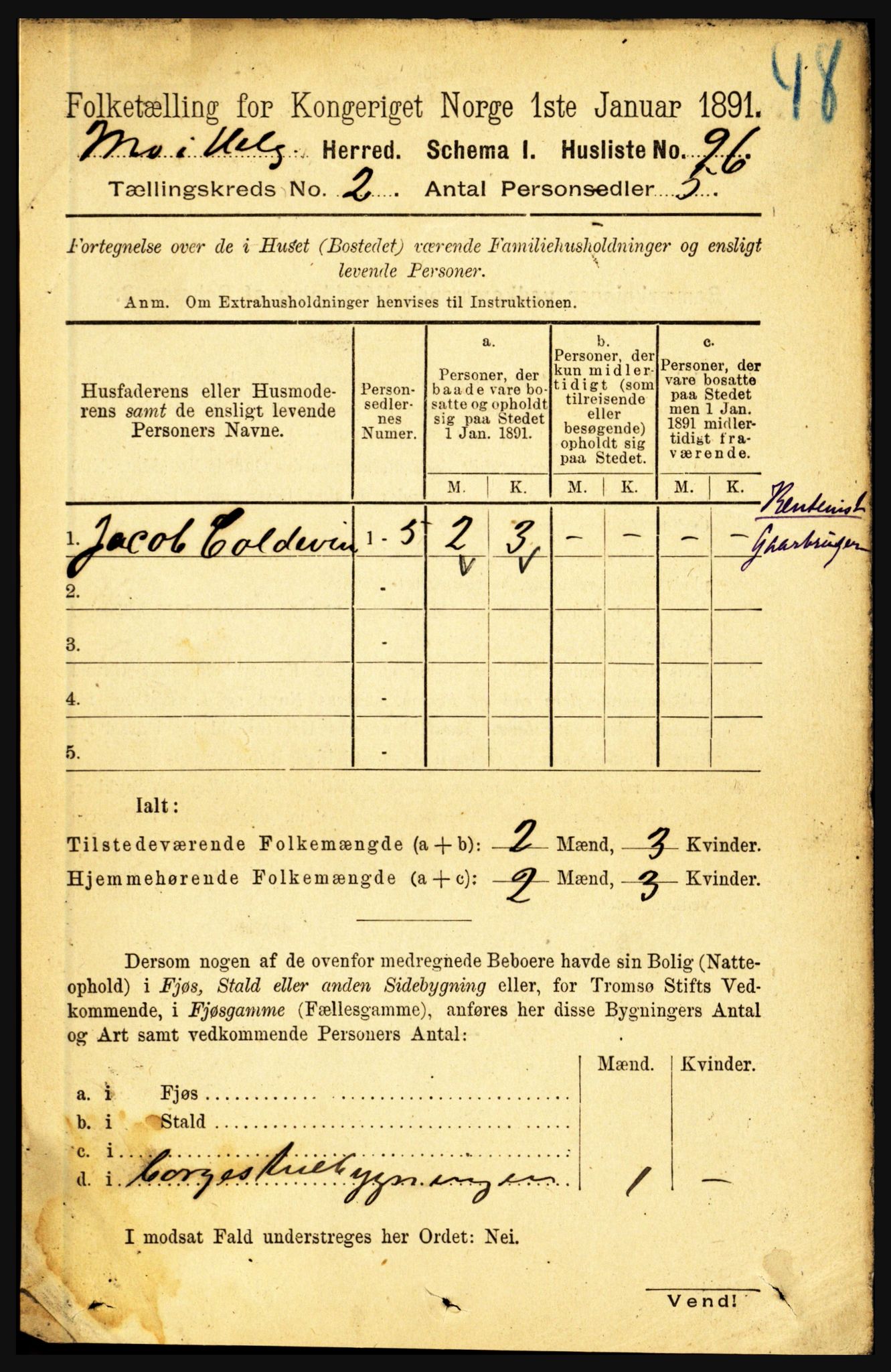 RA, 1891 census for 1833 Mo, 1891, p. 525