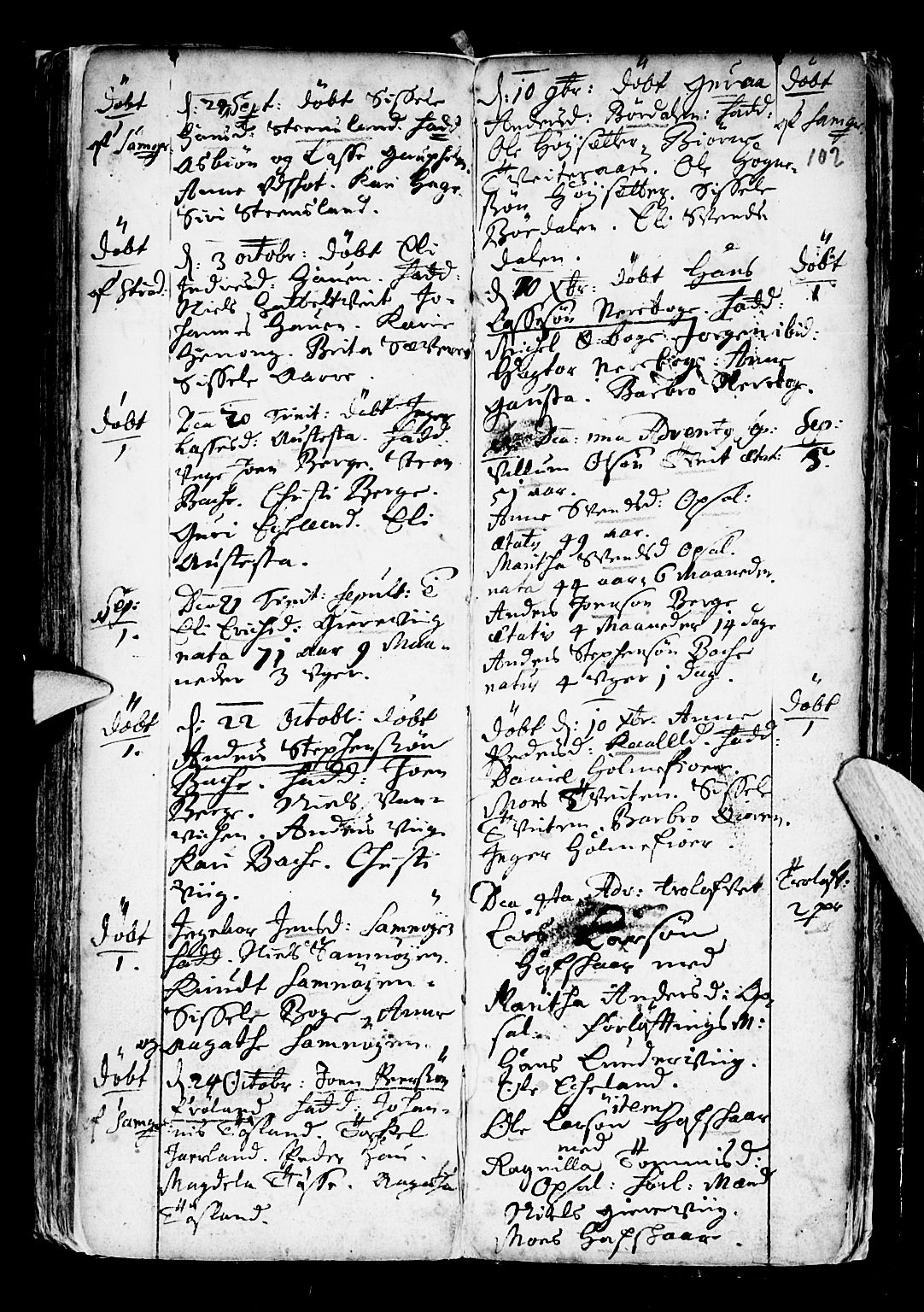 Os sokneprestembete, AV/SAB-A-99929: Parish register (official) no. A 6, 1669-1719, p. 102