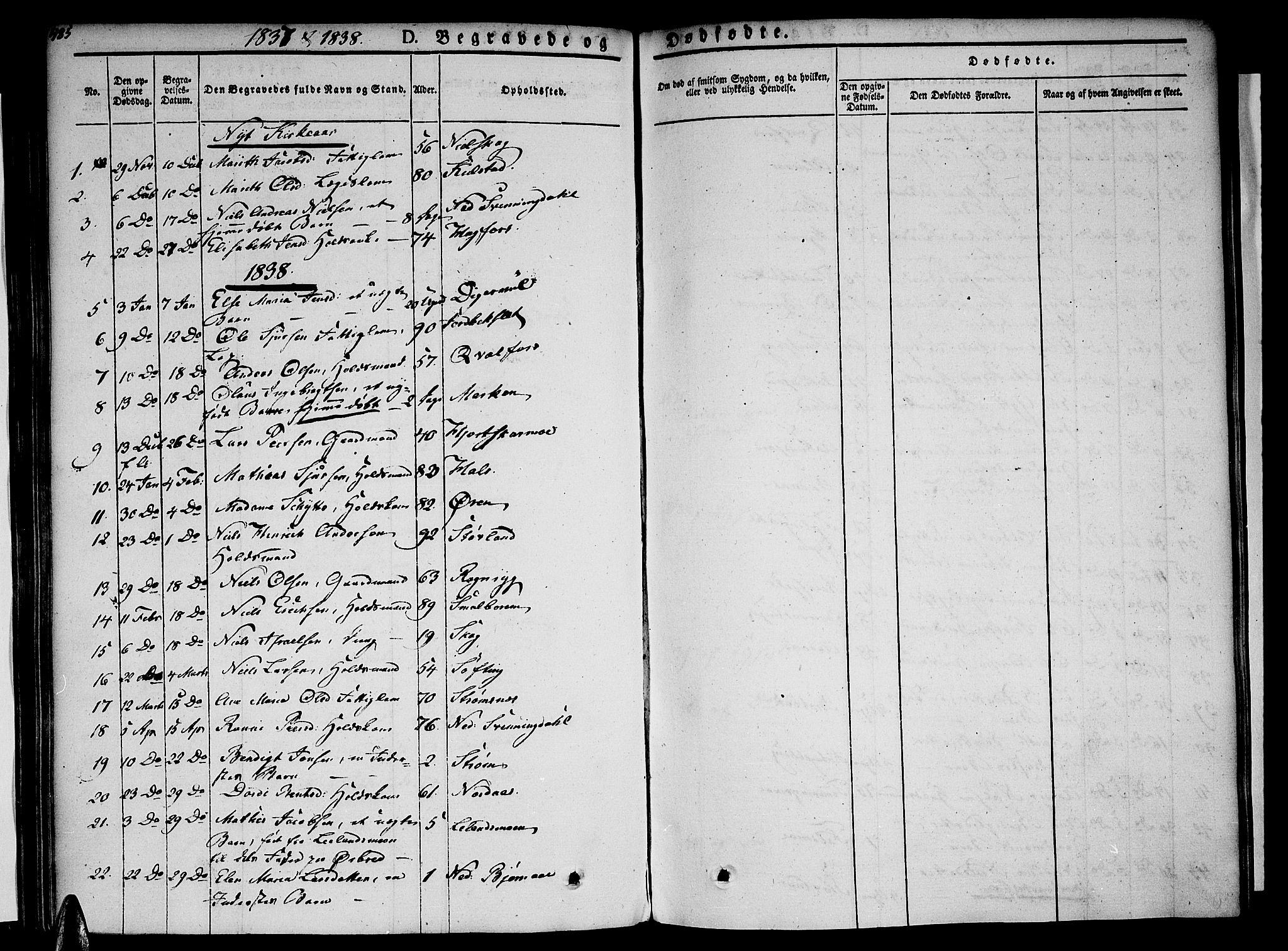 Ministerialprotokoller, klokkerbøker og fødselsregistre - Nordland, AV/SAT-A-1459/820/L0290: Parish register (official) no. 820A11, 1826-1845, p. 485