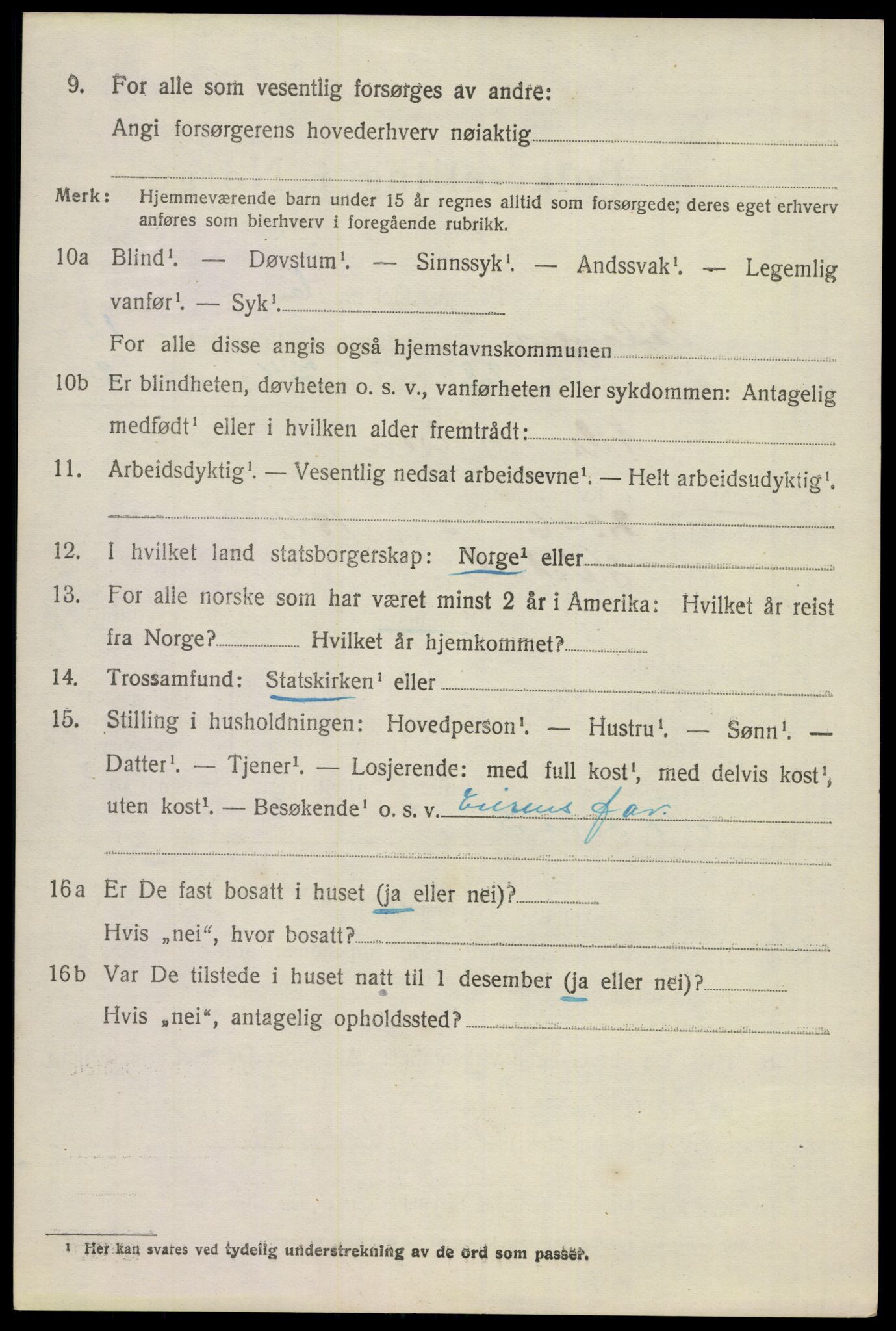SAKO, 1920 census for Eidanger, 1920, p. 7497