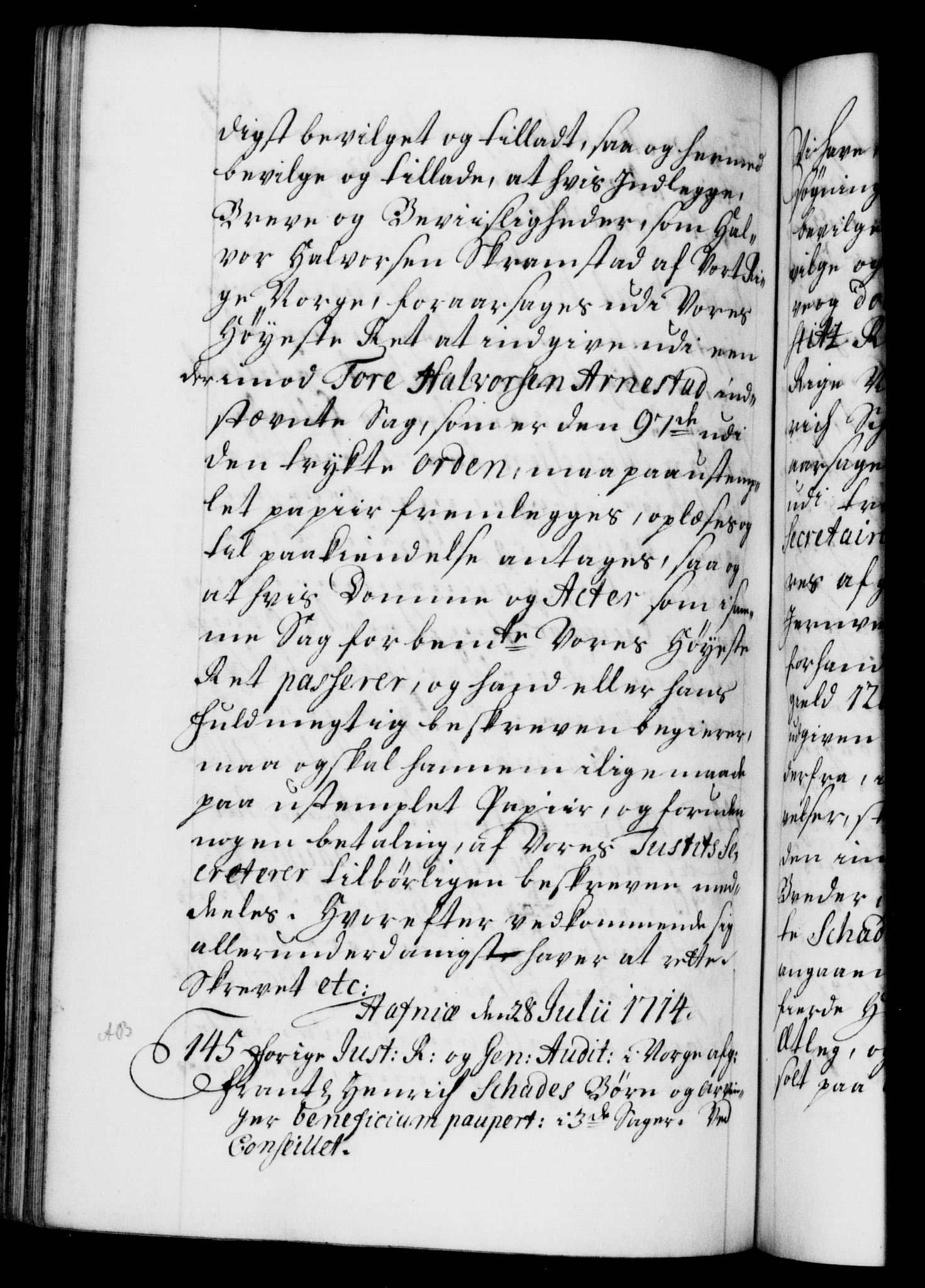 Danske Kanselli 1572-1799, AV/RA-EA-3023/F/Fc/Fca/Fcaa/L0021: Norske registre, 1712-1715, p. 329b