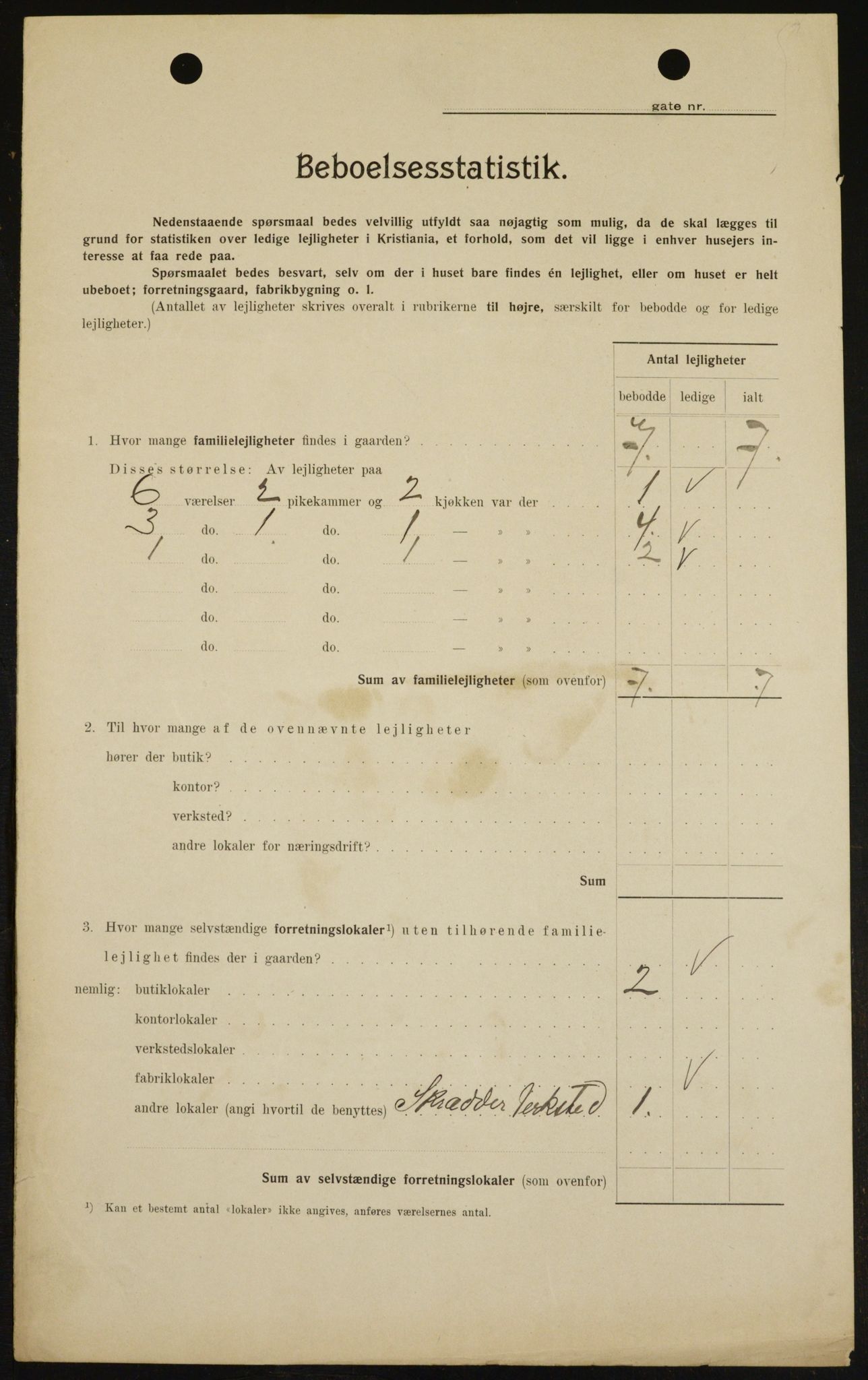 OBA, Municipal Census 1909 for Kristiania, 1909, p. 10240