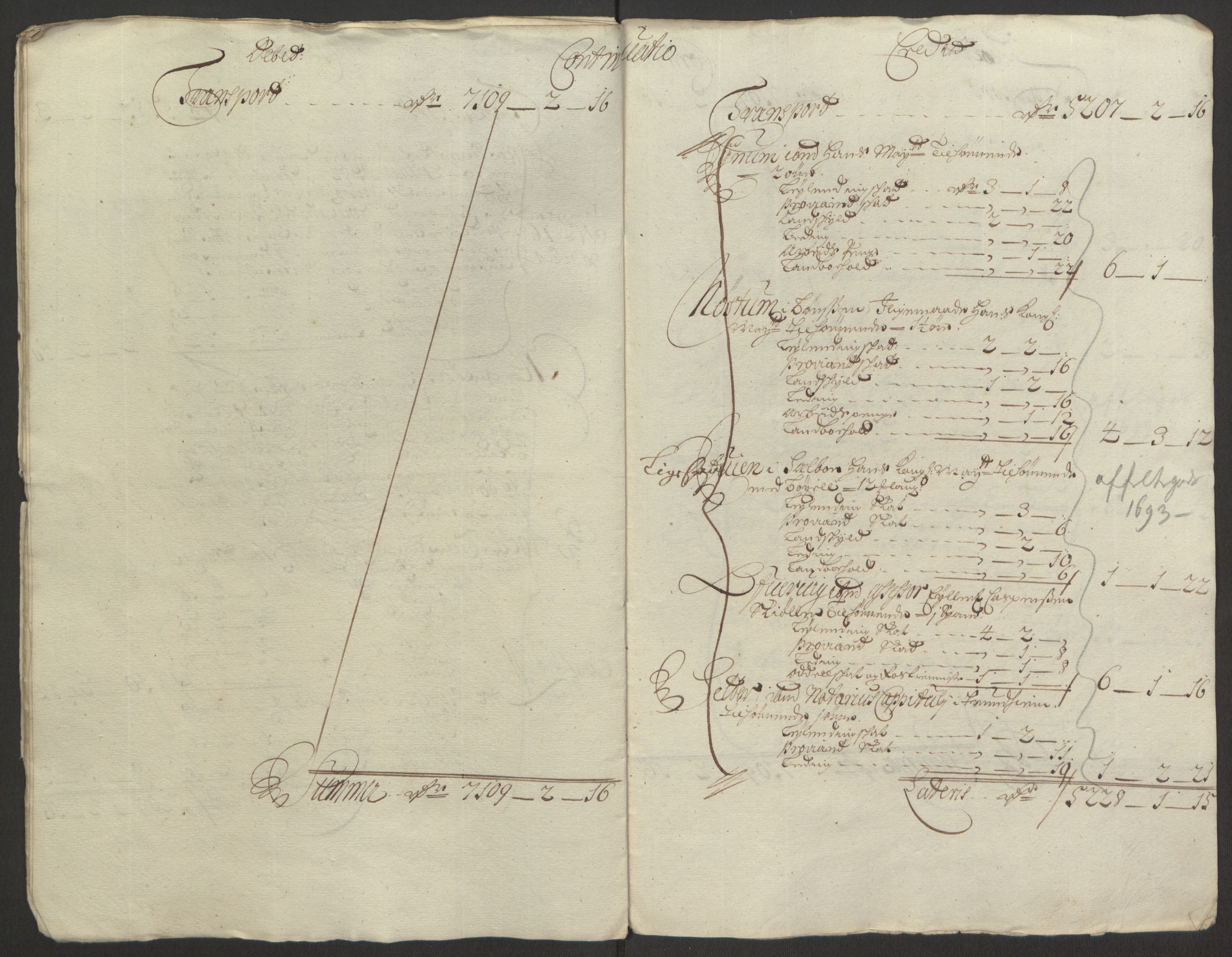 Rentekammeret inntil 1814, Reviderte regnskaper, Fogderegnskap, AV/RA-EA-4092/R61/L4104: Fogderegnskap Strinda og Selbu, 1693-1694, p. 195