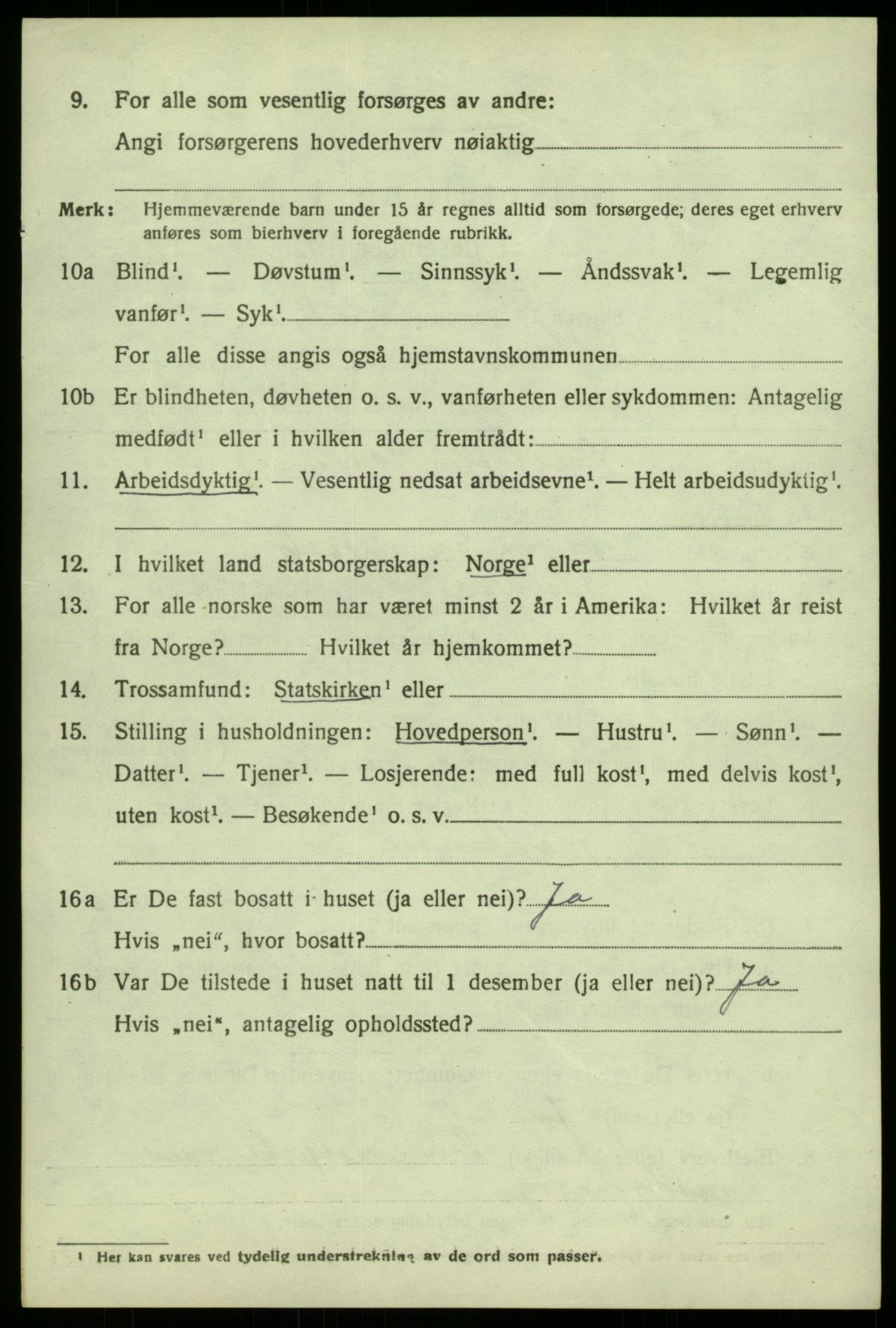 SAB, 1920 census for Austrheim, 1920, p. 2145