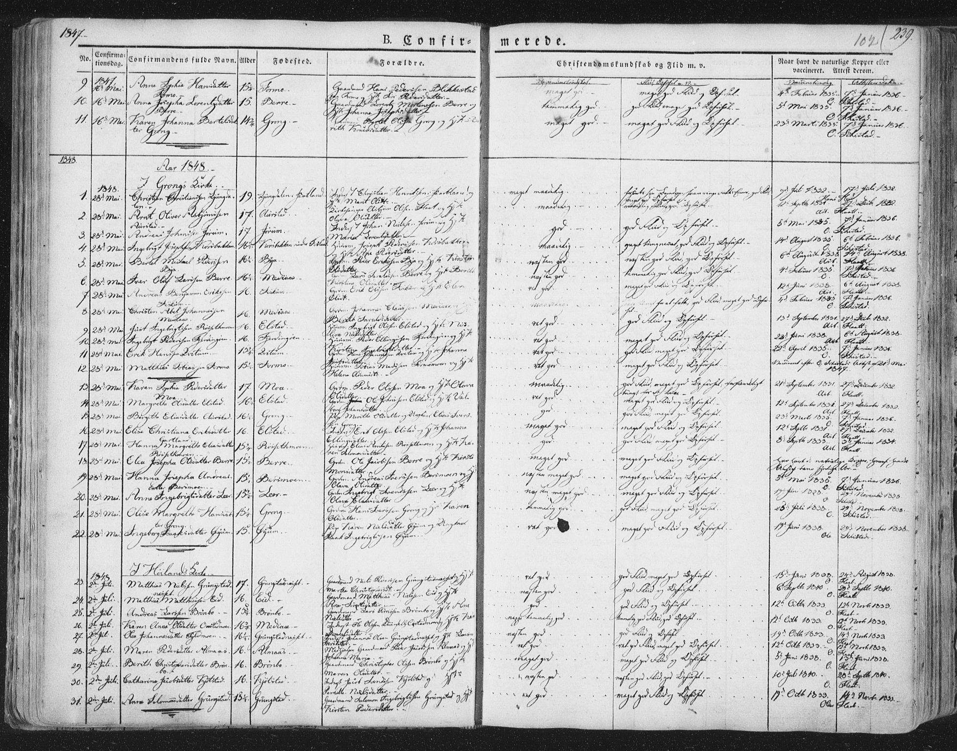Ministerialprotokoller, klokkerbøker og fødselsregistre - Nord-Trøndelag, SAT/A-1458/758/L0513: Parish register (official) no. 758A02 /1, 1839-1868, p. 102