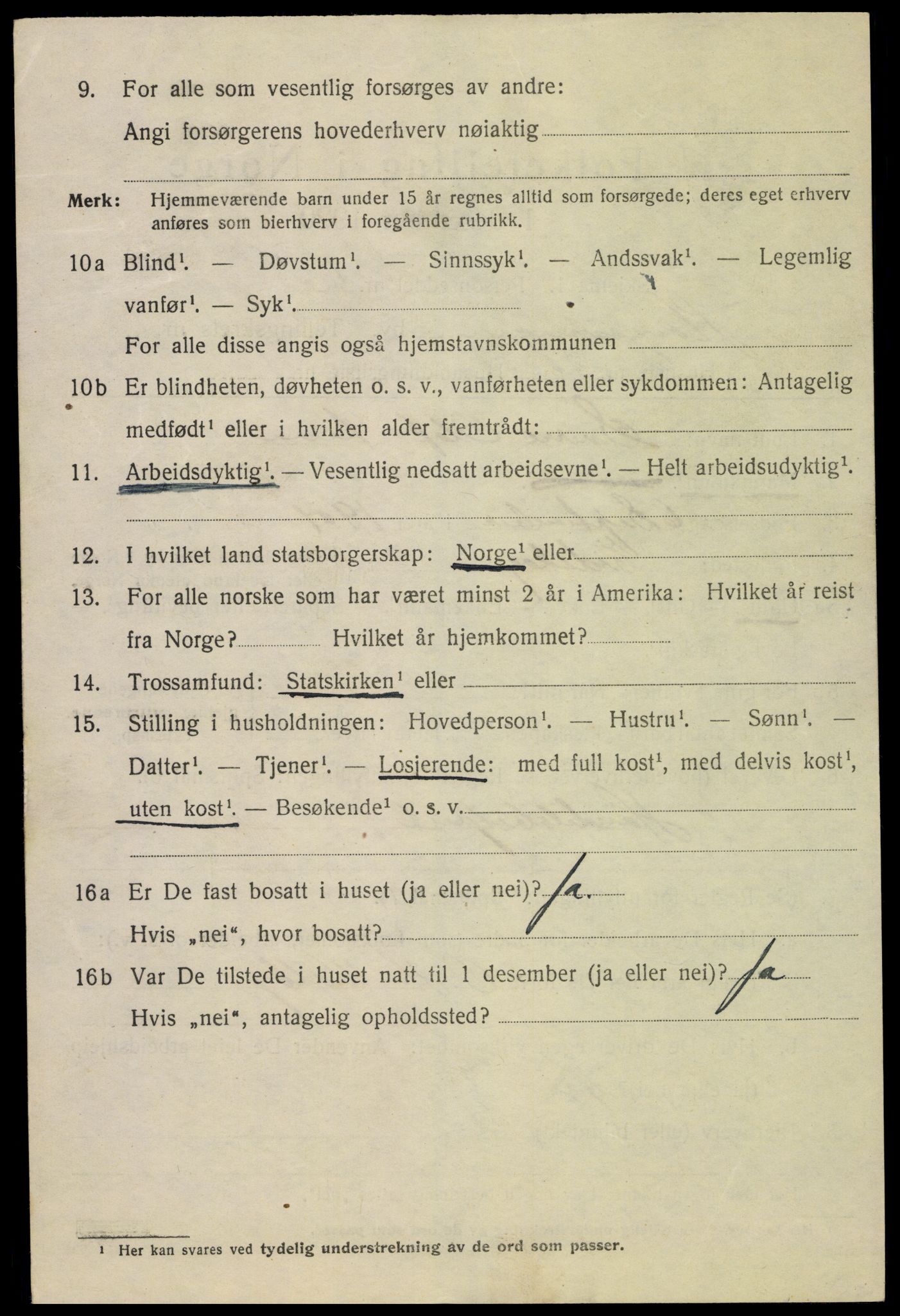 SAH, 1920 census for Kongsvinger, 1920, p. 1424