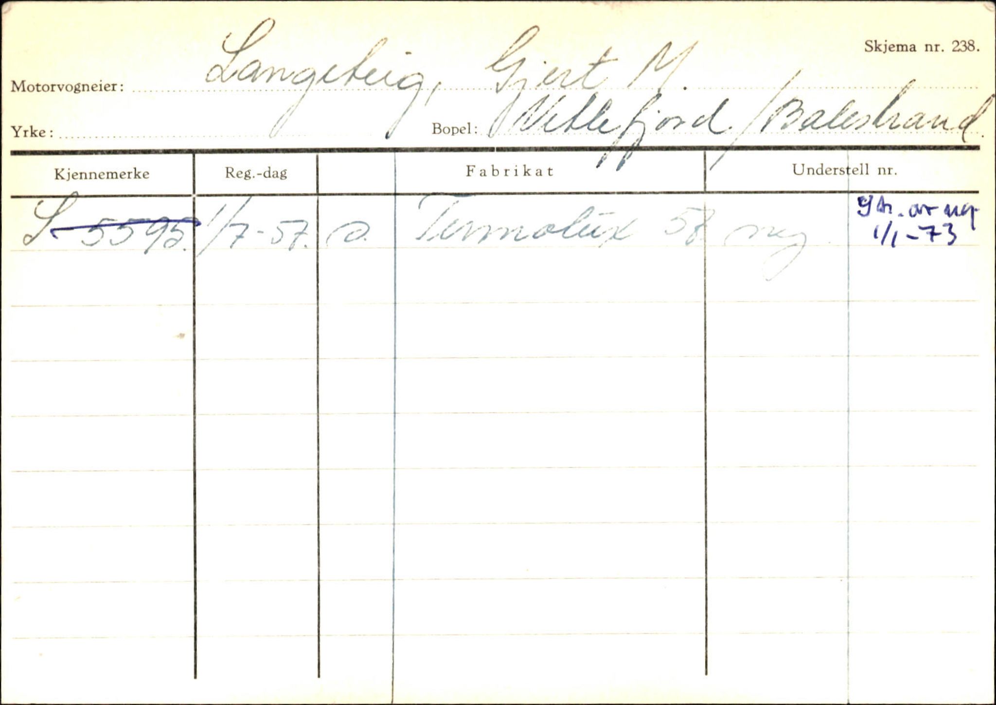 Statens vegvesen, Sogn og Fjordane vegkontor, AV/SAB-A-5301/4/F/L0132: Eigarregister Askvoll A-Å. Balestrand A-Å, 1945-1975, p. 1921