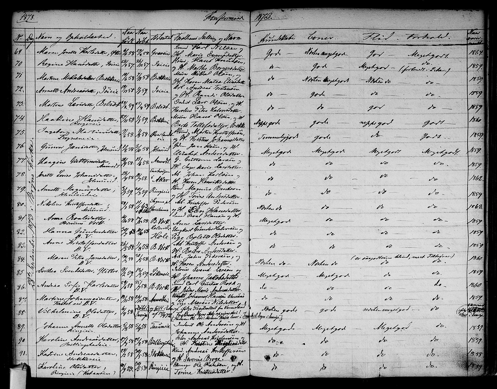 Asker prestekontor Kirkebøker, AV/SAO-A-10256a/F/Fa/L0009: Parish register (official) no. I 9, 1825-1878, p. 302