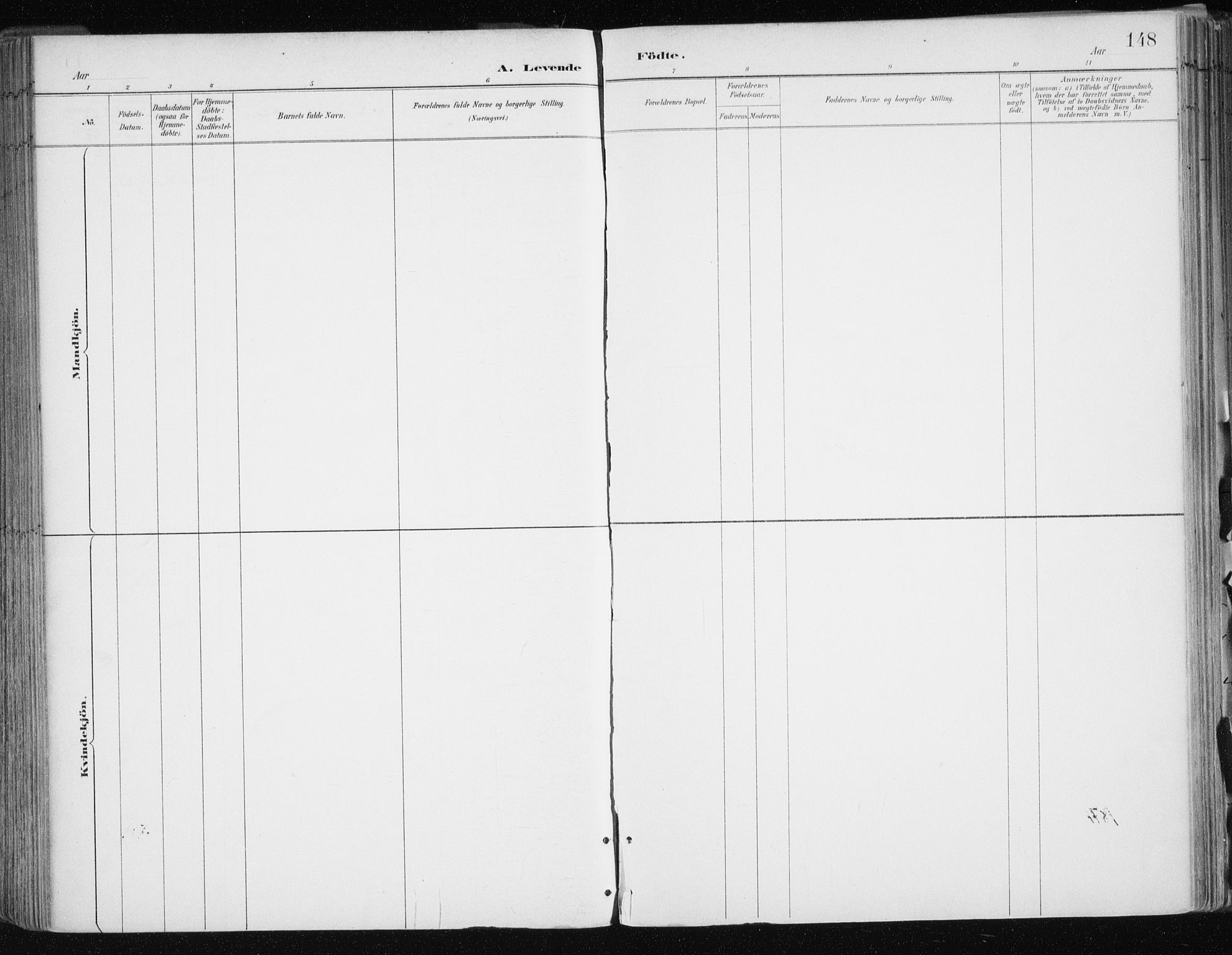 Tromsøysund sokneprestkontor, AV/SATØ-S-1304/G/Ga/L0005kirke: Parish register (official) no. 5, 1888-1896, p. 148